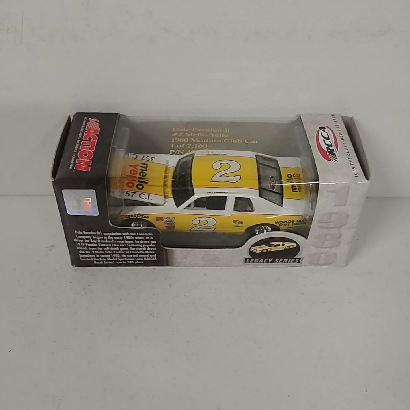 1980 Dale Earnhardt 1/64th Mellow Yellow '79 Pontiac Ventura hood open car