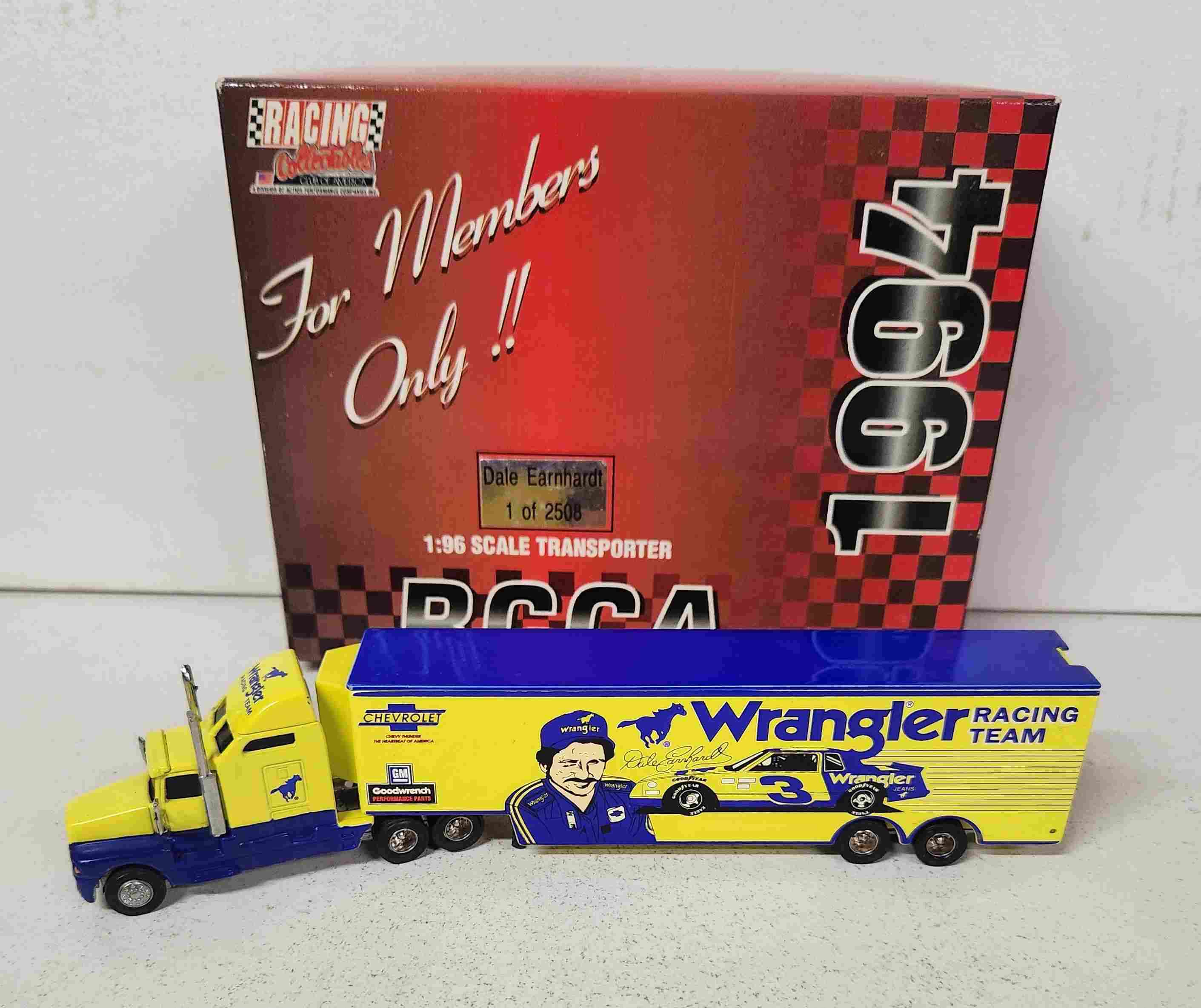 1985 Dale Earnhardt 1/96th Wrangler RCCA Transporter