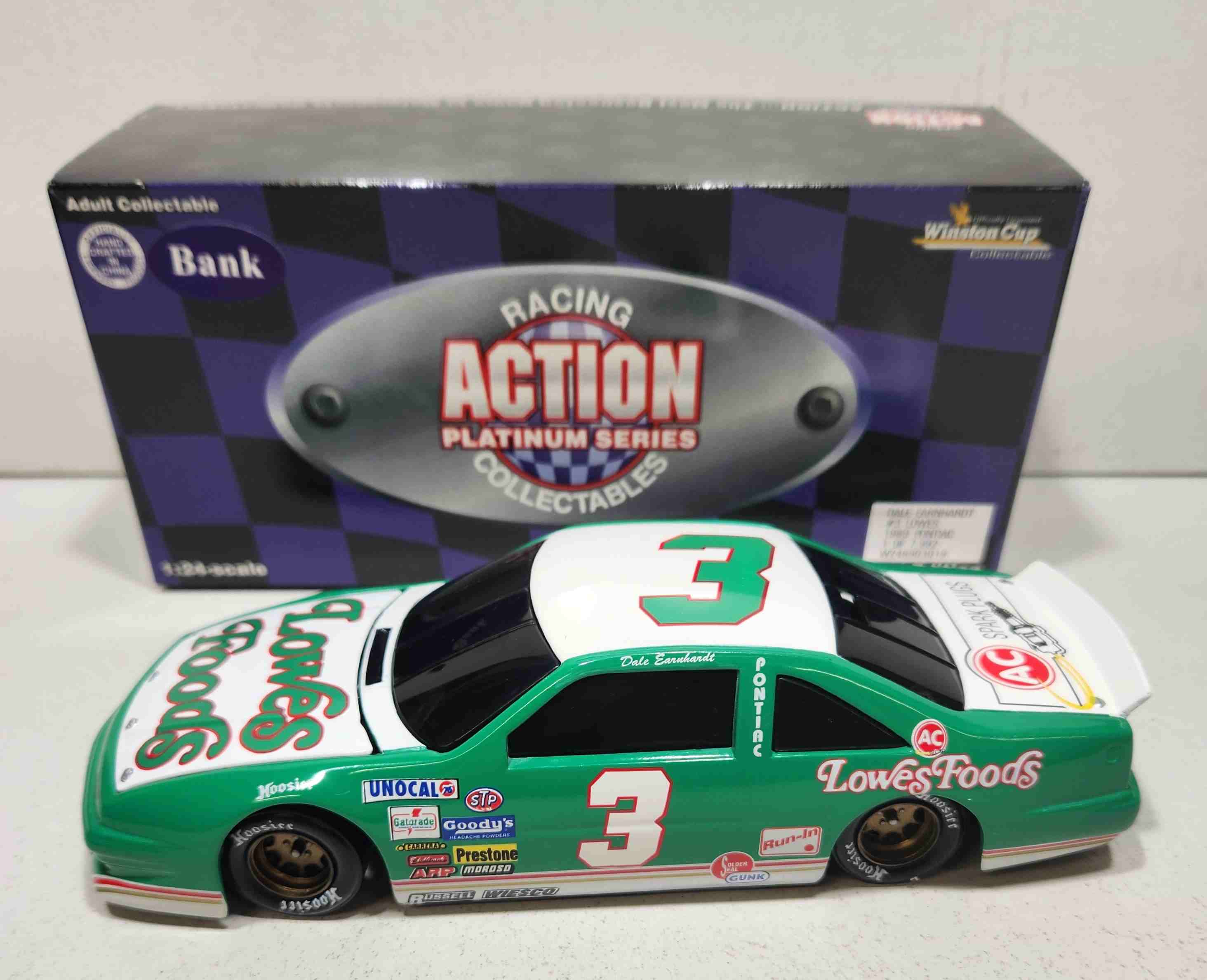 1989 Dale Earnhardt 1/24th Lowes Foods "Busch Series Daytona Race" b/w bank Ponitac