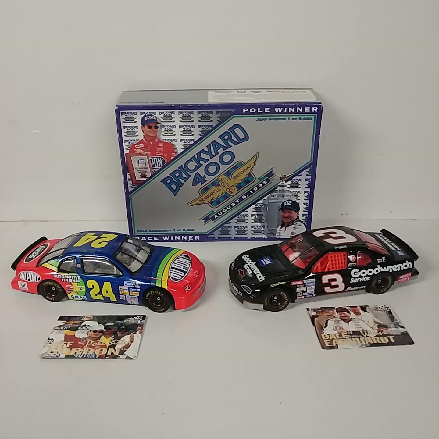 1995 Dale Earnhardt Jeff Gordon 1/24th Goodwrench and Dupont Brickyard two car set