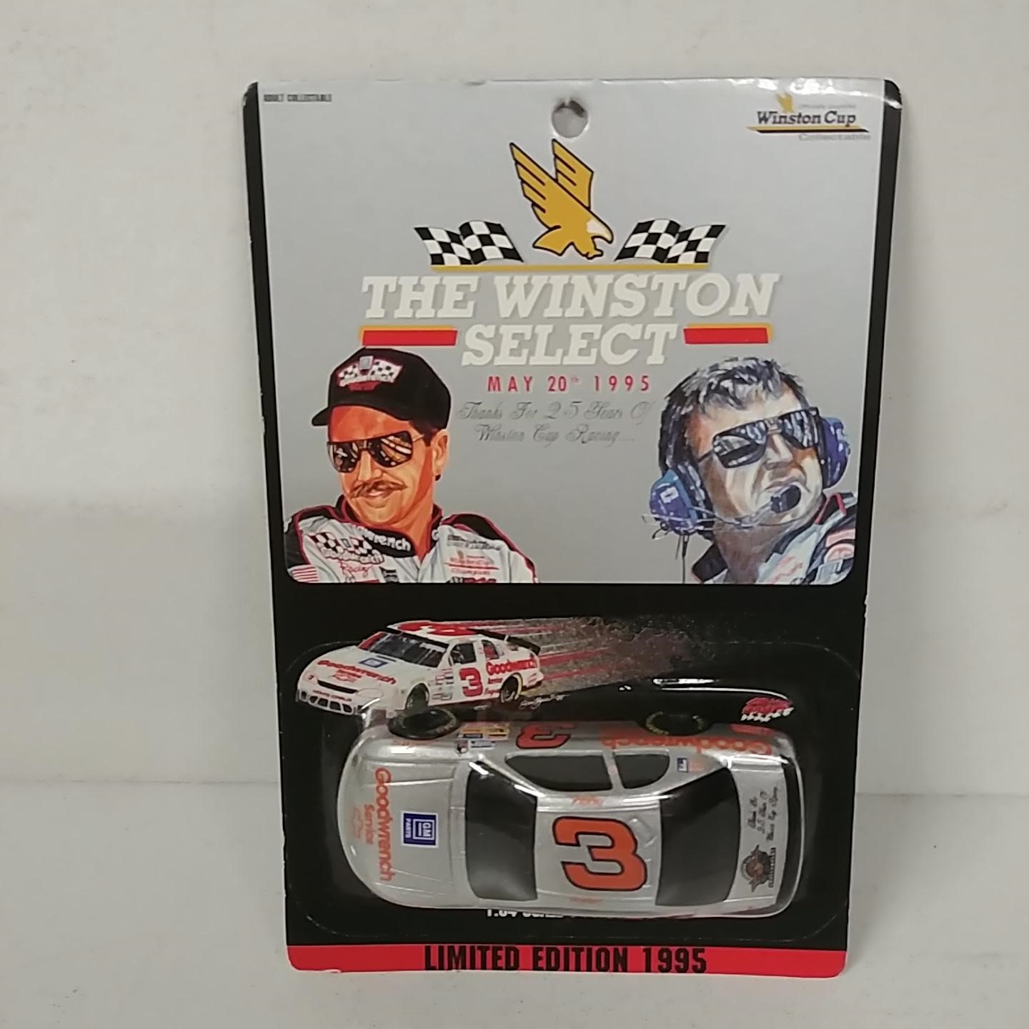 1995 Dale Earnhardt 1/64th GM Goodwrench "Silver Select" black window car