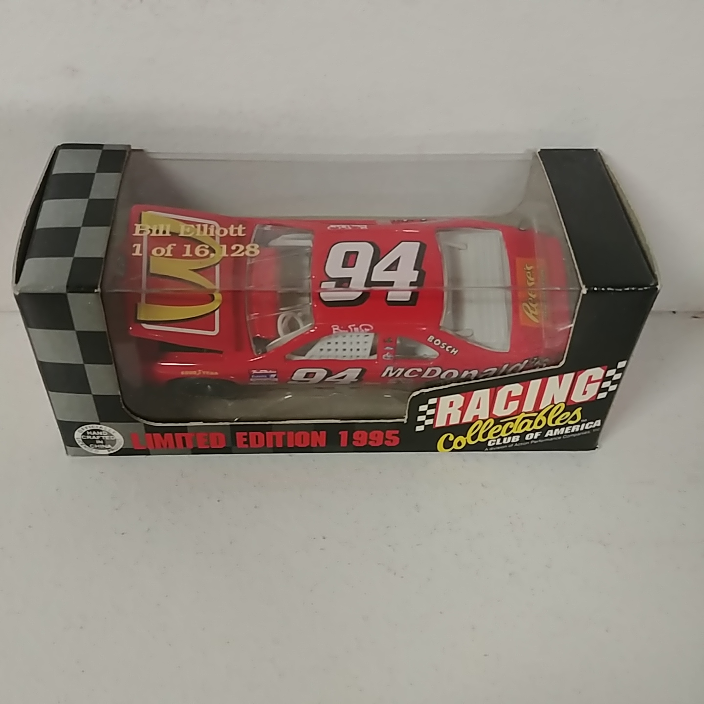 1995 Bill Elliott 1/64th McDonald's hood open Thunderbird