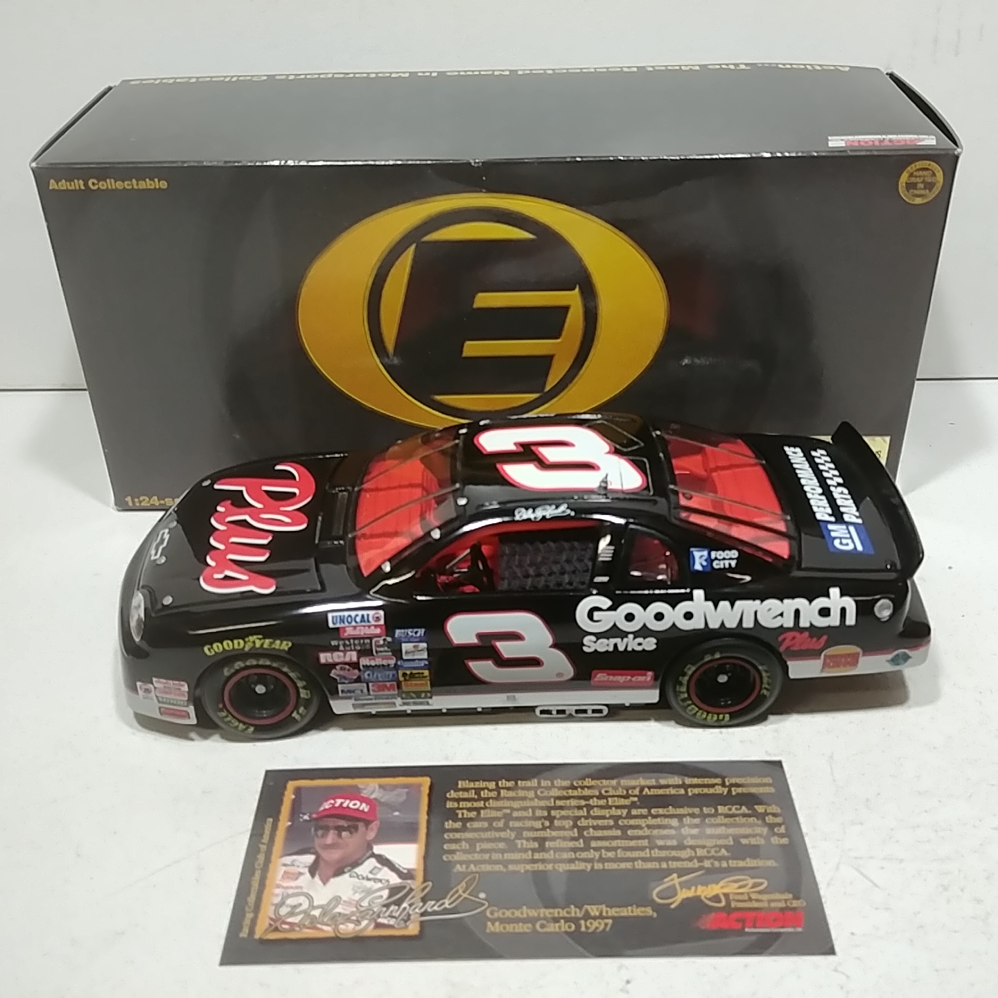 1997 Dale Earnhardt 1/24th GM Goodwrench "Plus" Elite Monte Carlo