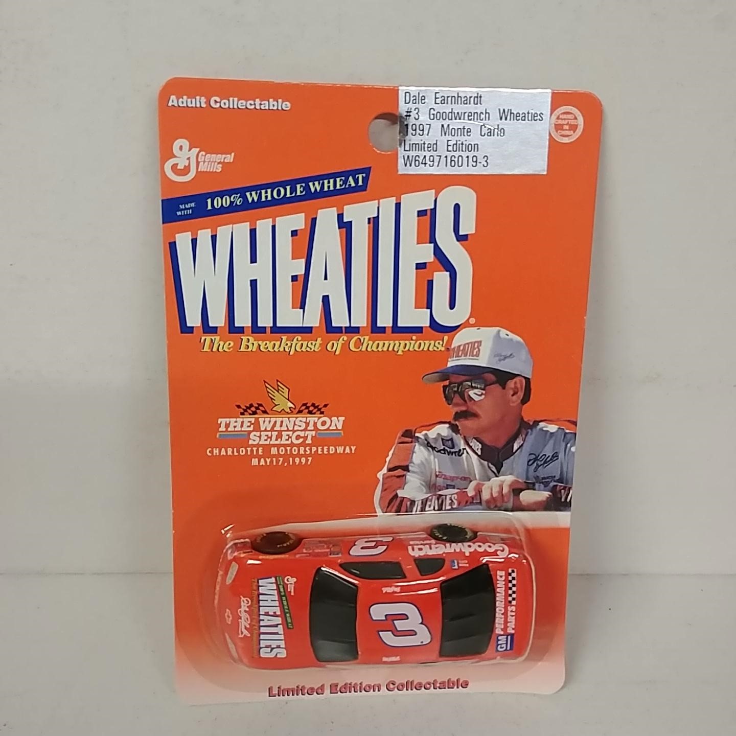 1997 Dale Earnhardt 1/64th Goodwrench "Wheaties" b/w blister pack car