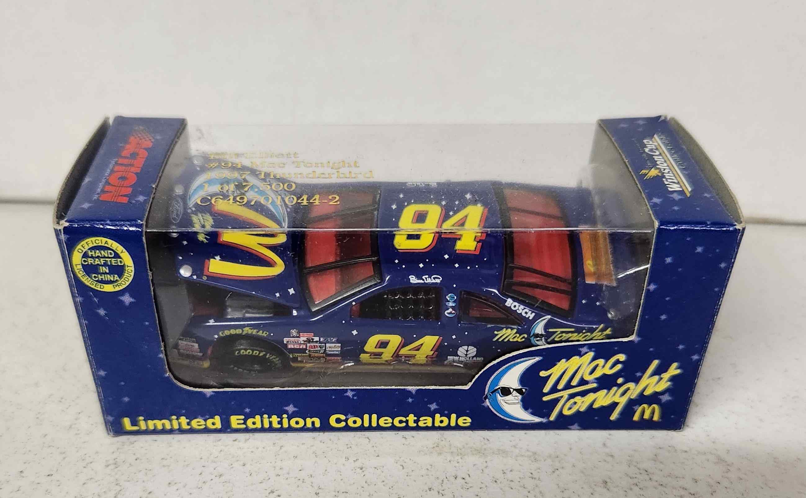 1997 Bill Elliott 1/64th McDonald's "Mac Tonight" hood open Thunderbird