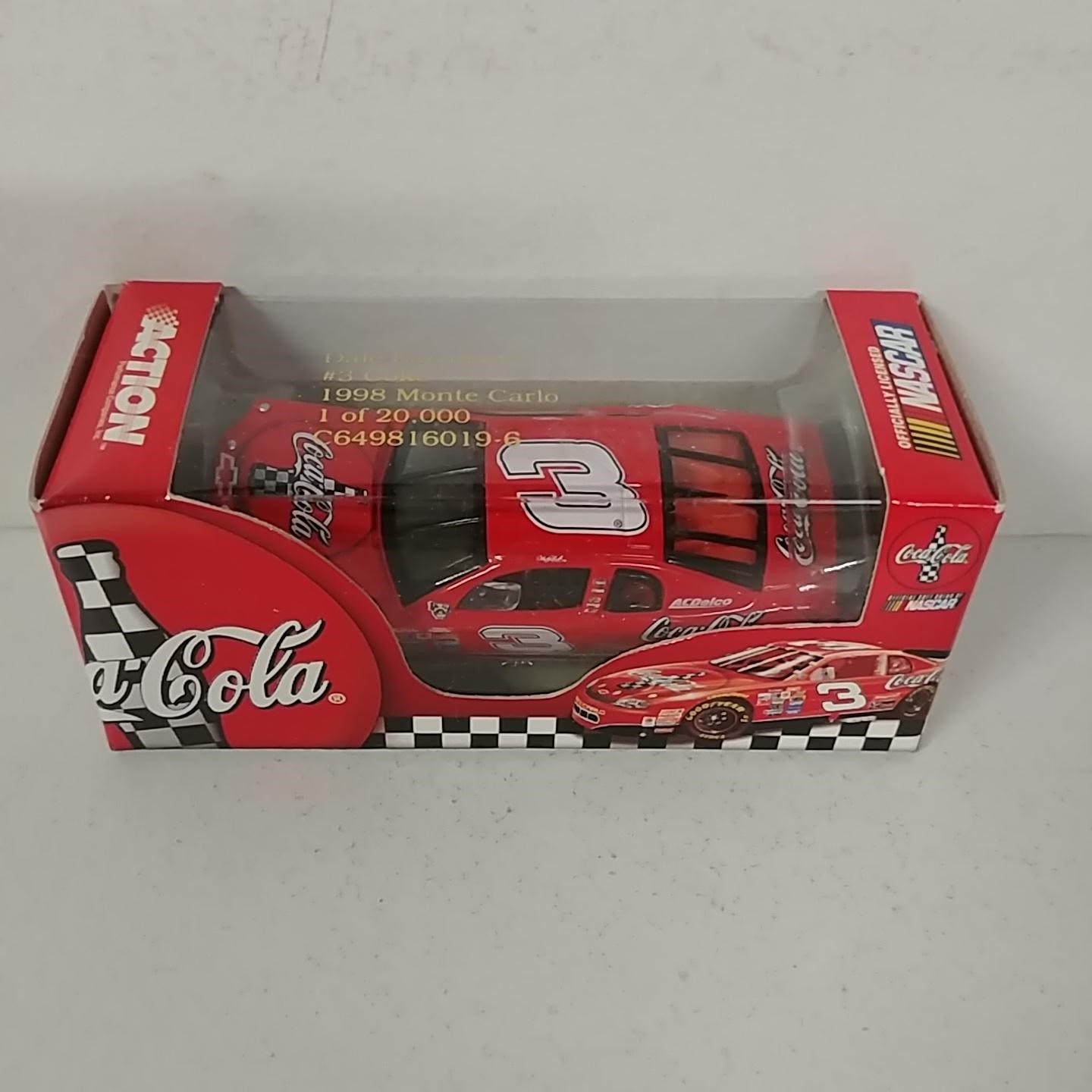 1998 Dale Earnhardt 1/64th Coca Cola hood open Monte Carlo