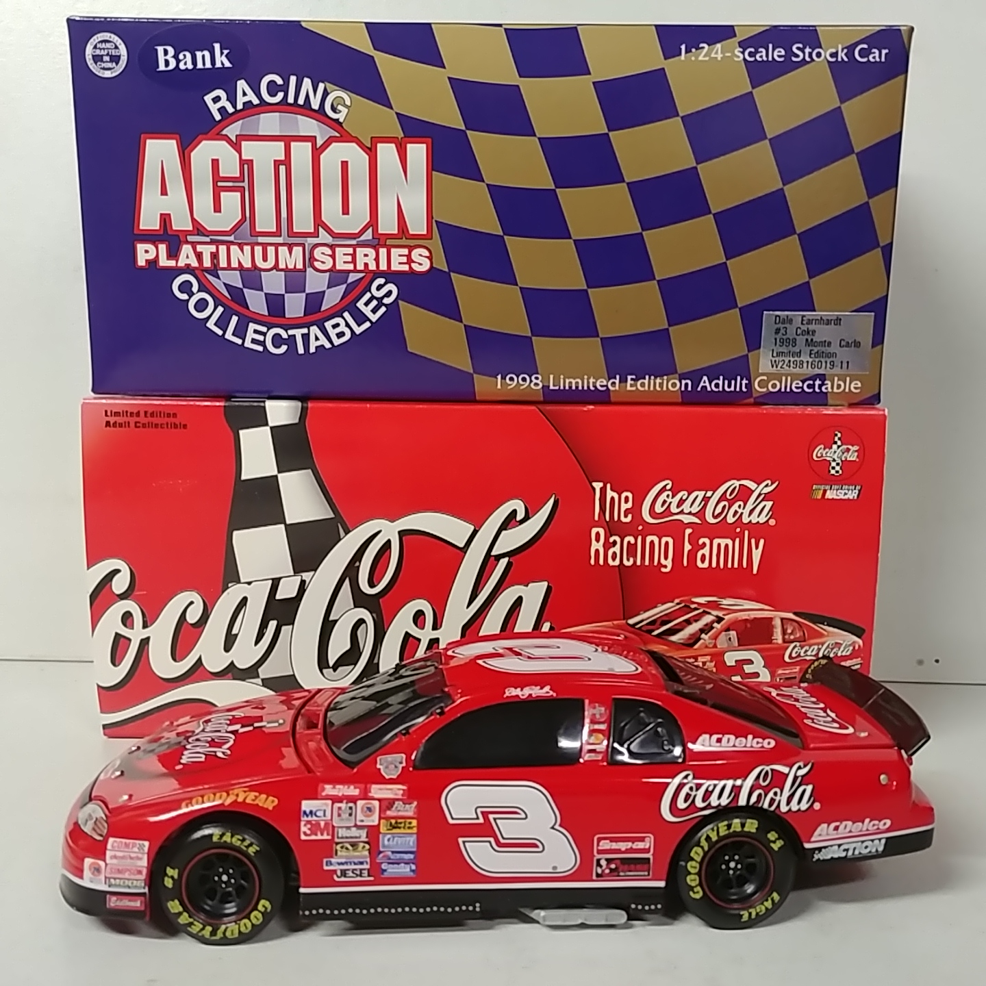 1998 Dale Earnhardt 1/24th Coca Cola b/w bank Monte Carlo