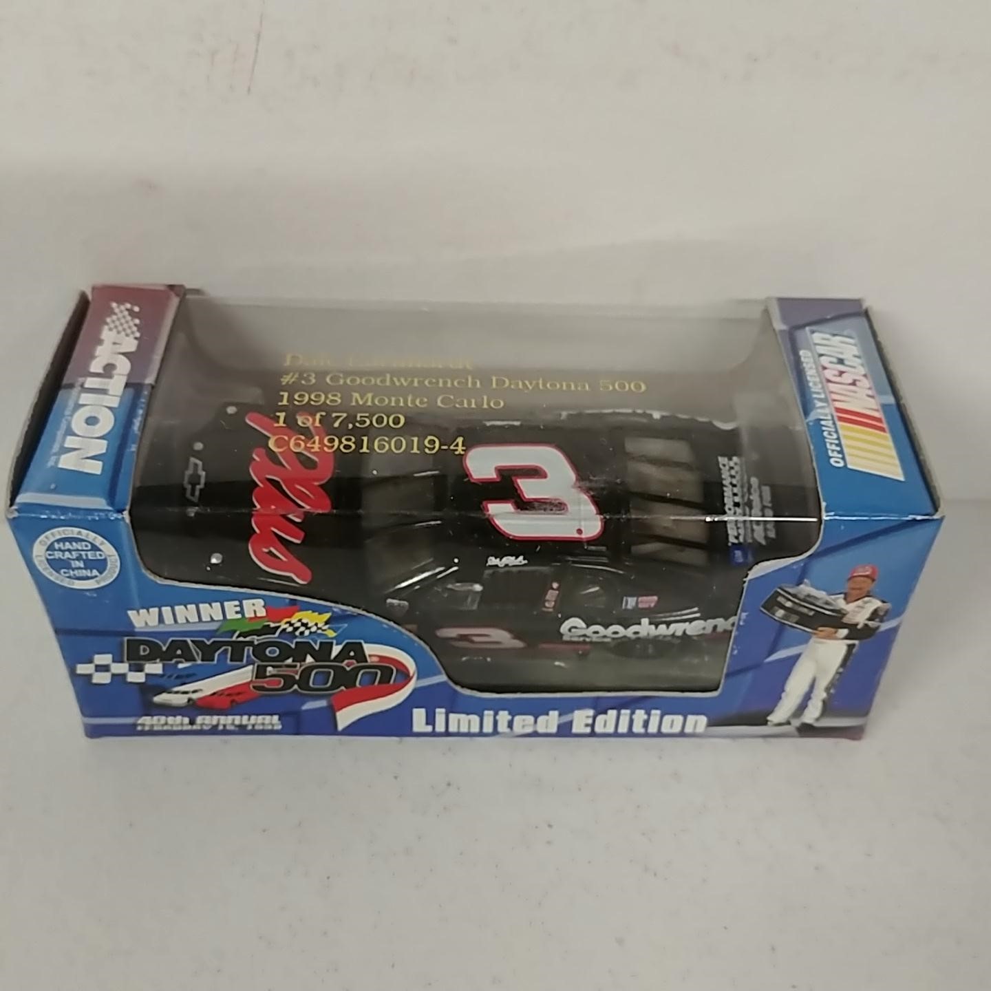 1998 Dale Earnhardt 1/64th Goodwrench "Plus"" Daytona Winner" RCCA hood open Monte Carlo