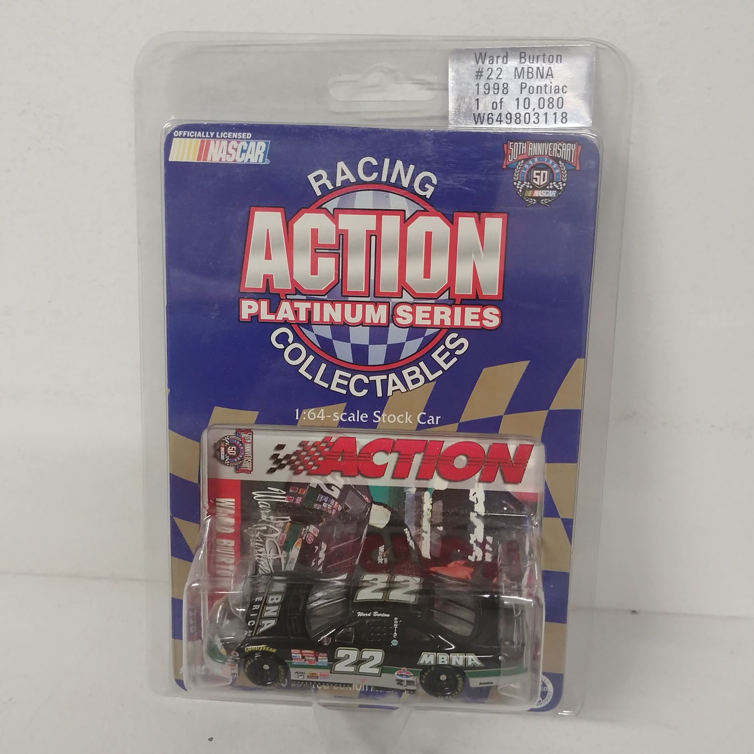 1998 Ward Burton 1/64th MBNA Pontiac