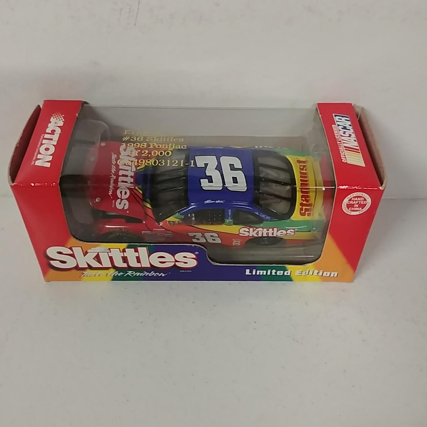 1998 Ernie Irvan 1/64th Skittles RCCA hood open Pontiac