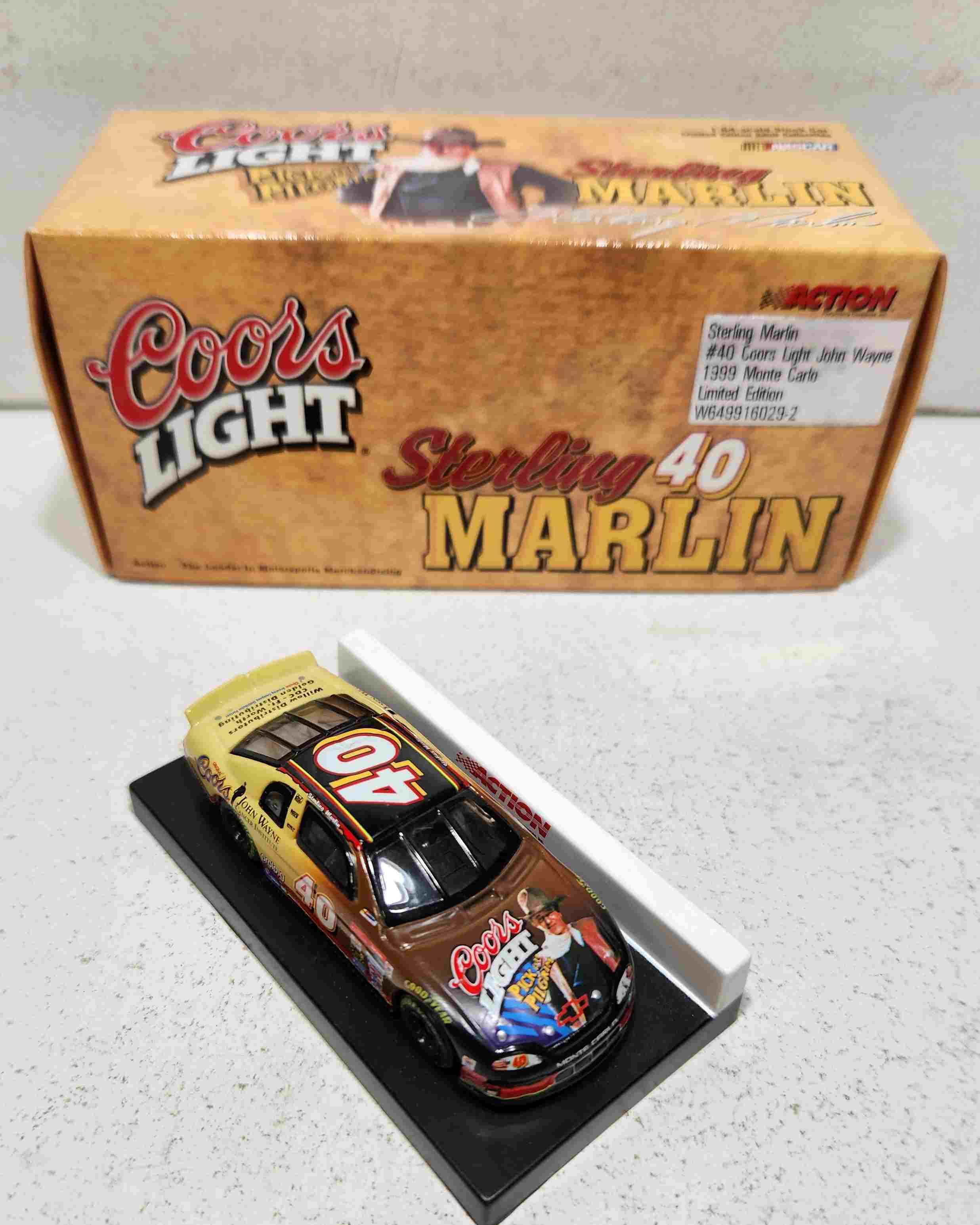 1999 Sterling Marlin 1/64th Coors Light  "John Wayne" ARC Monte Carlo