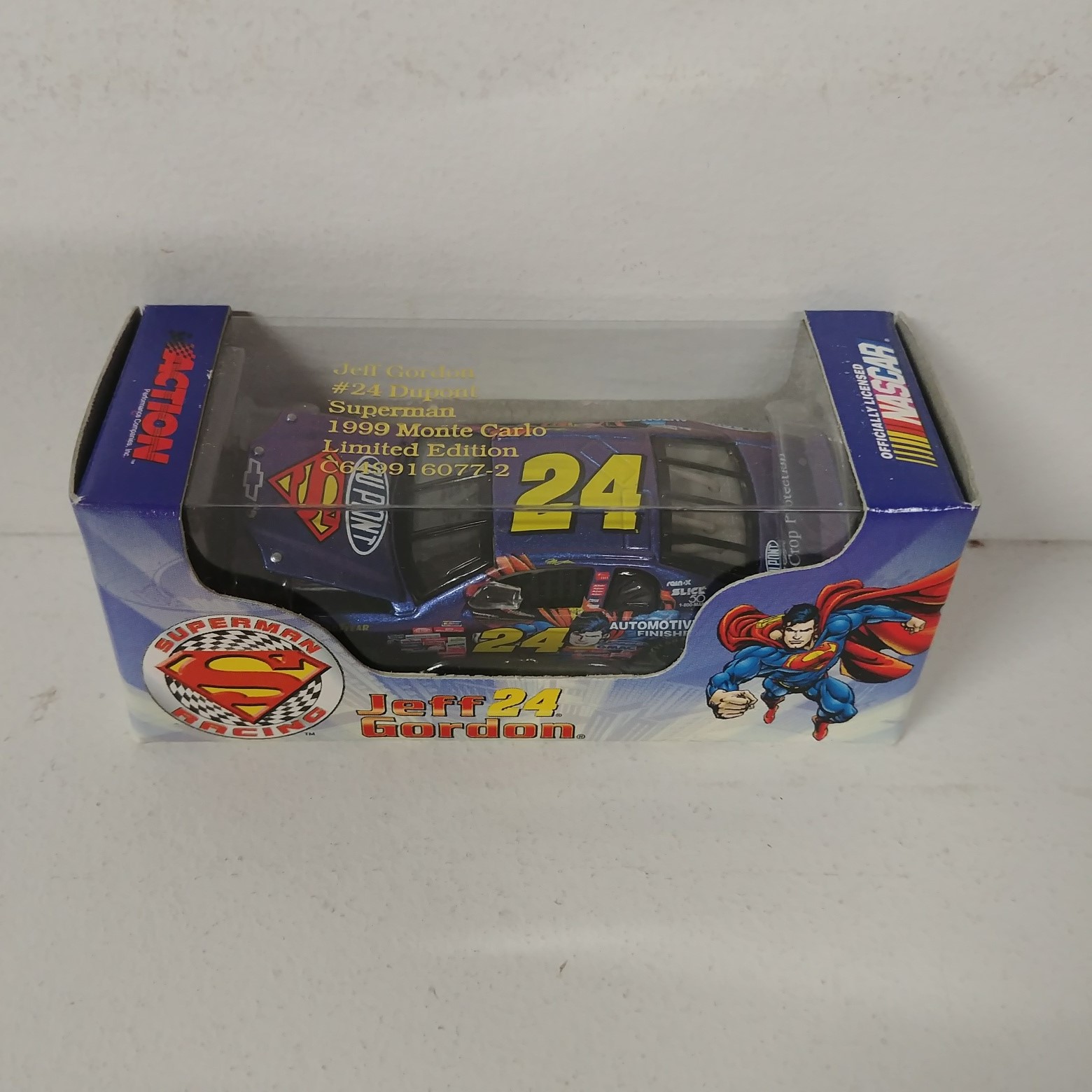 1999 Jeff Gordon 1/64th Dupont "Superman" RCCA hood open Monte Carlo