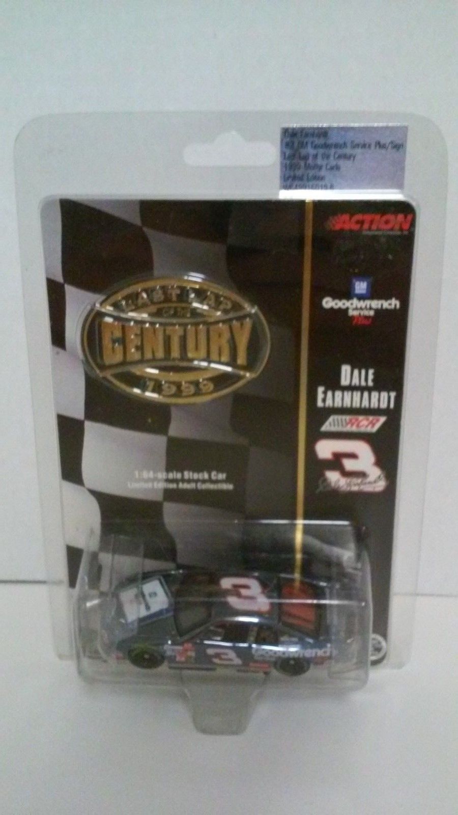 1999 Dale Earnhardt 1/64th GMGW Sign "Last Lap of the Century" Monte Carlo