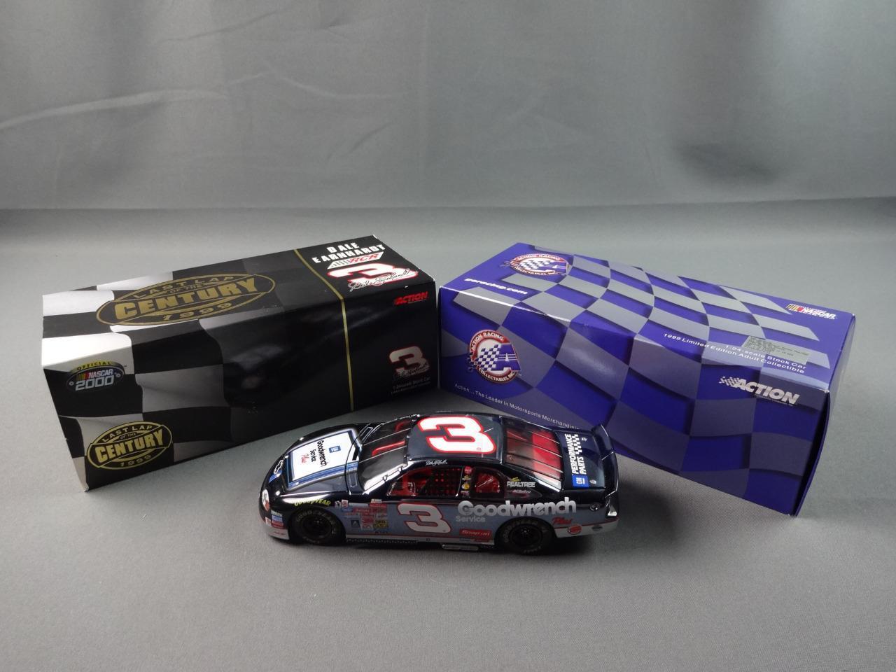 1999 Dale Earnhardt 1/24th GM Goodwrench Sign "Last Lap of the Century" c/w Monte Carlo