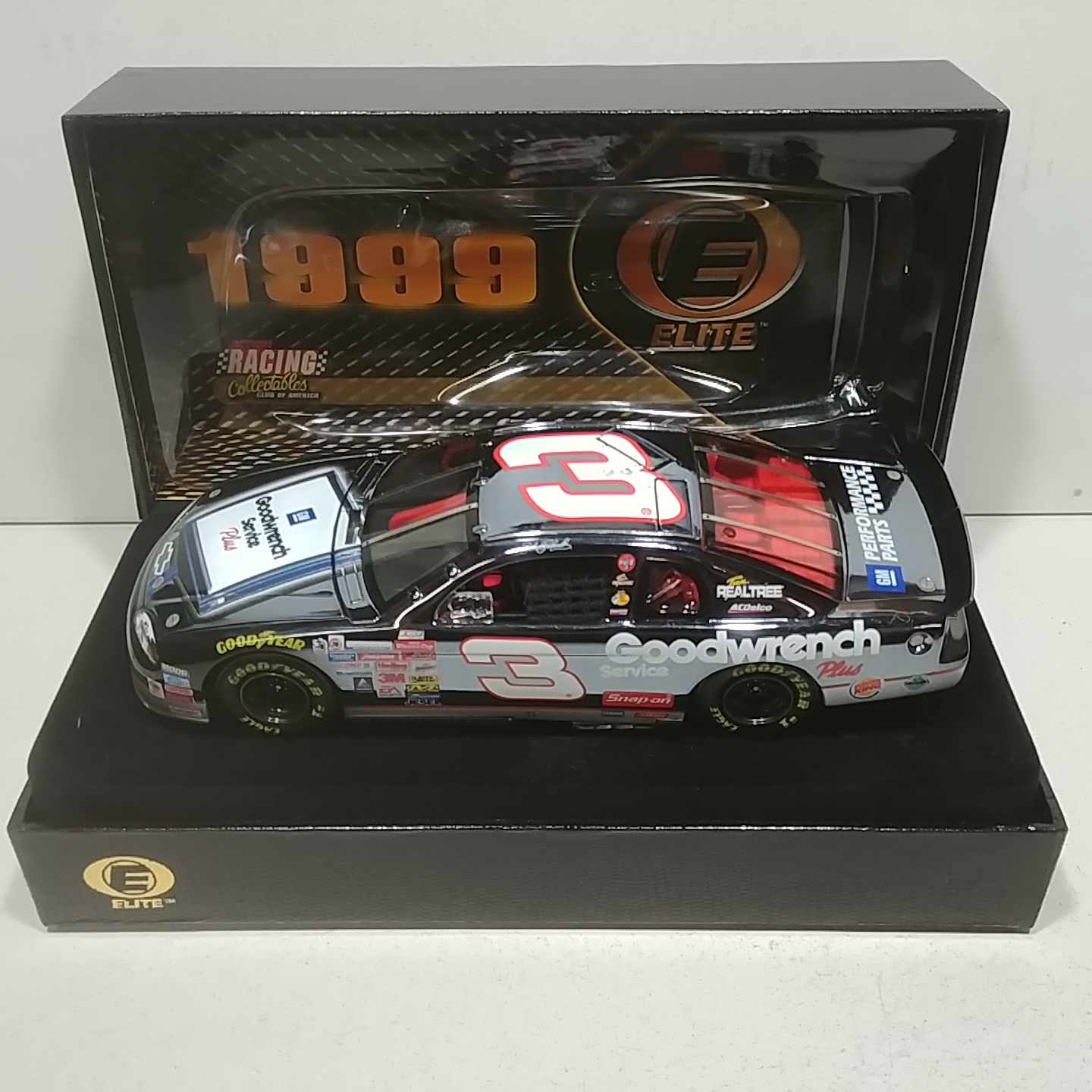 1999 Dale Earnhardt 1/24th Goodwrench Plus Sign "Last Lap of the Century" Elite Monte Carlo