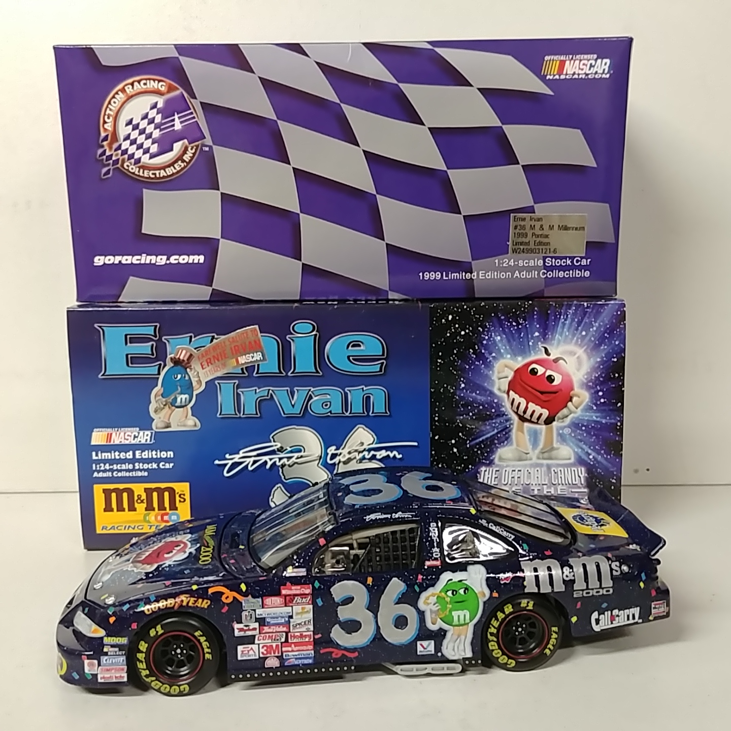 1999 Ernie Irvan 1/24th M&M's "Millennium" c/w car