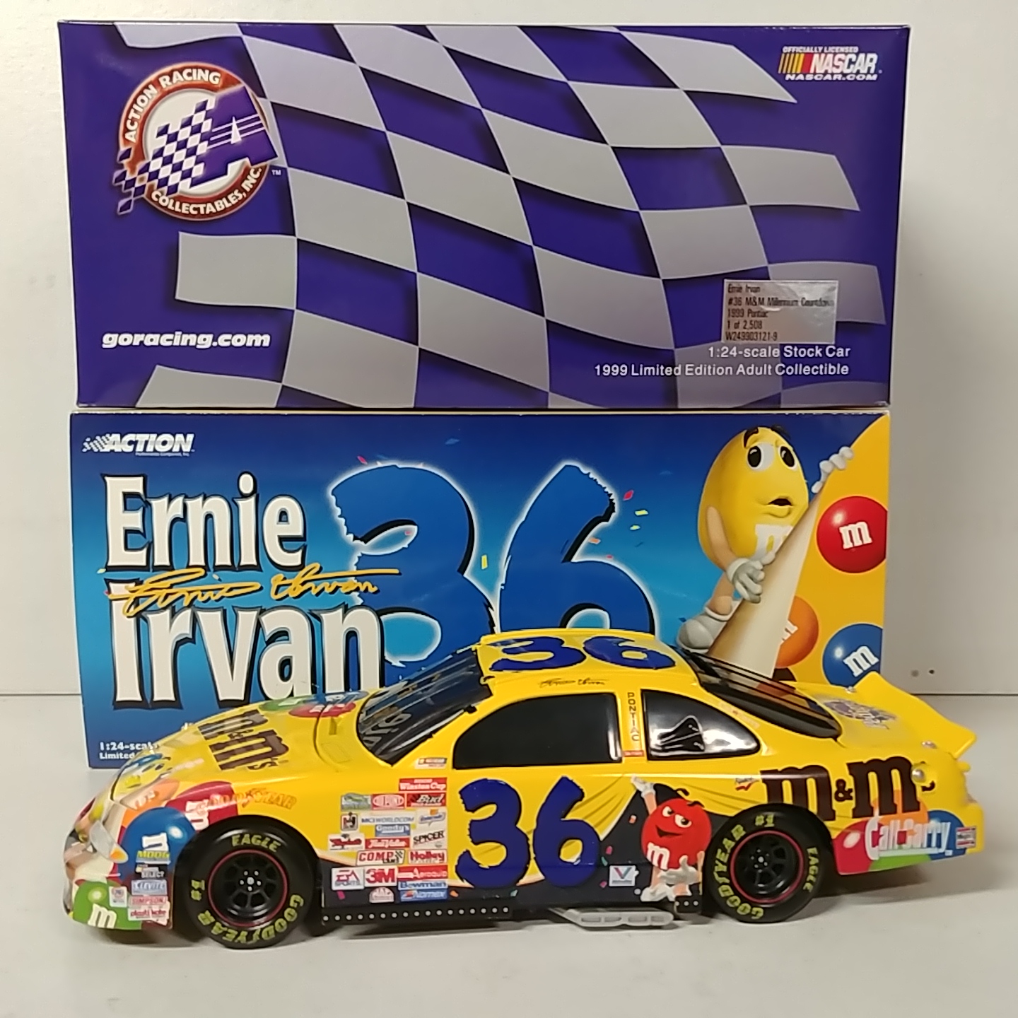 1999 Ernie Irvan 1/24th M&M's "Millennium Countdown" b/w bank