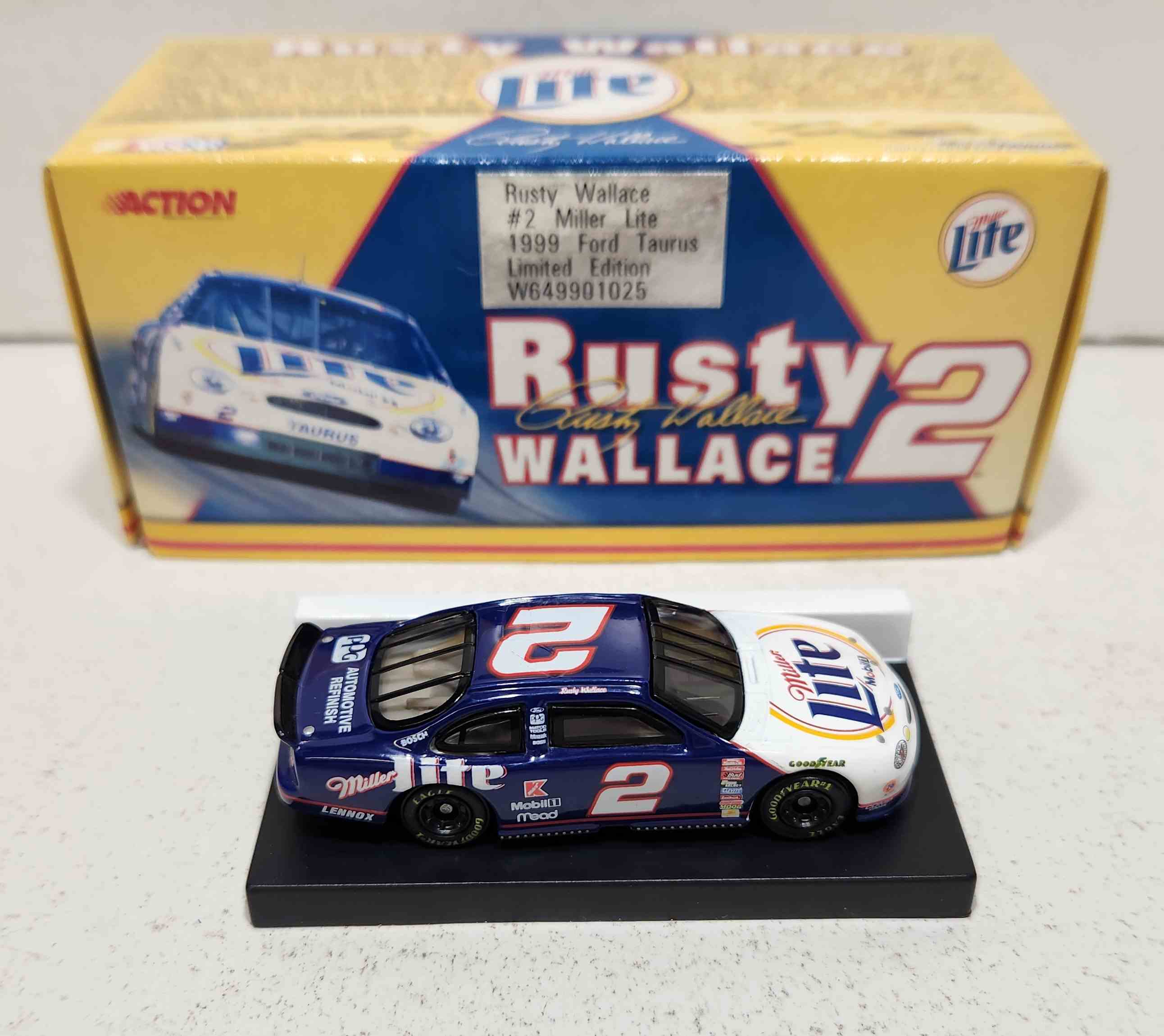 1999 Rusty Wallace 1/64th Miller Lite car