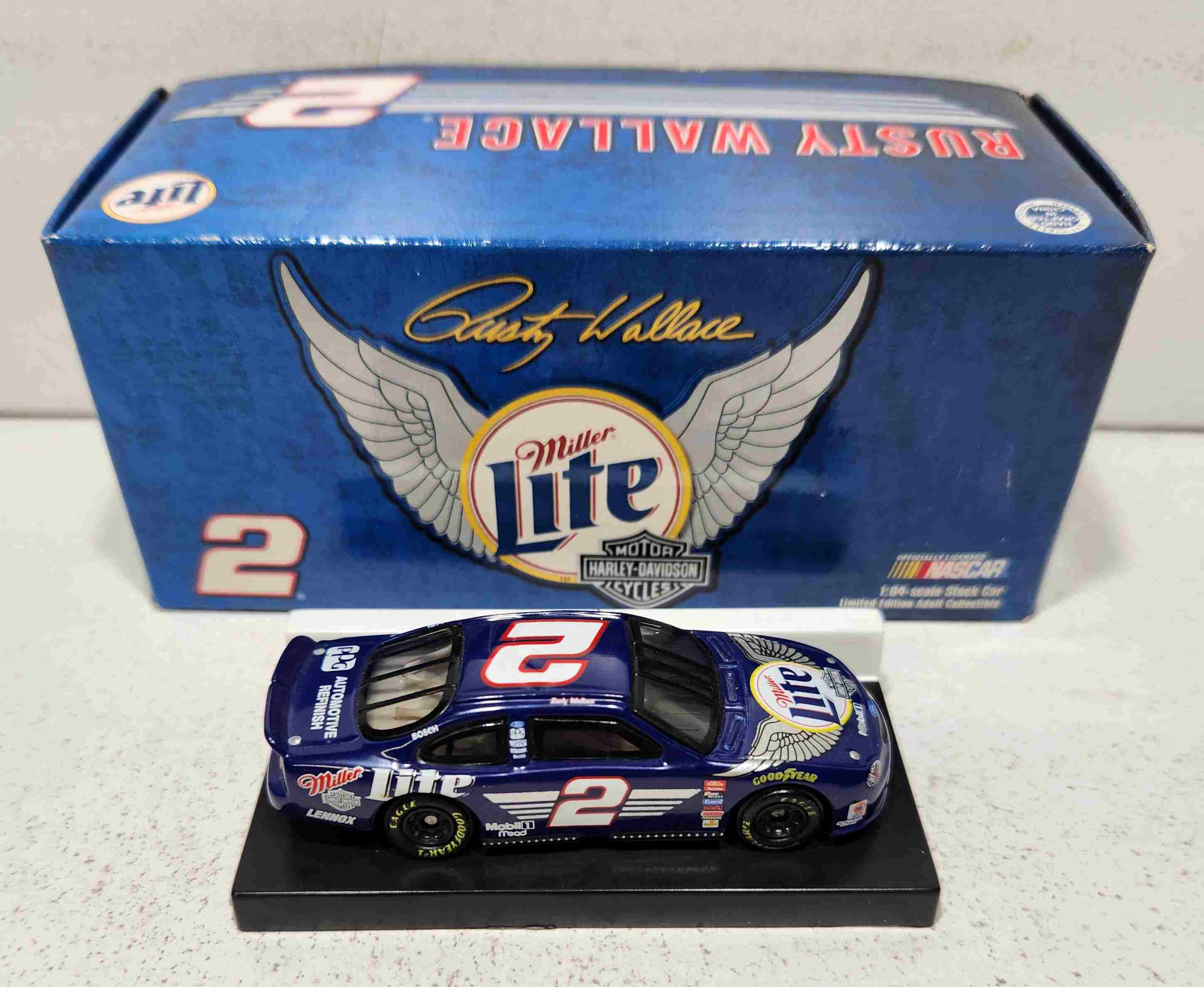 1999 Rusty Wallace 1/64th Miller Lite "Harley Davidson" Taurus