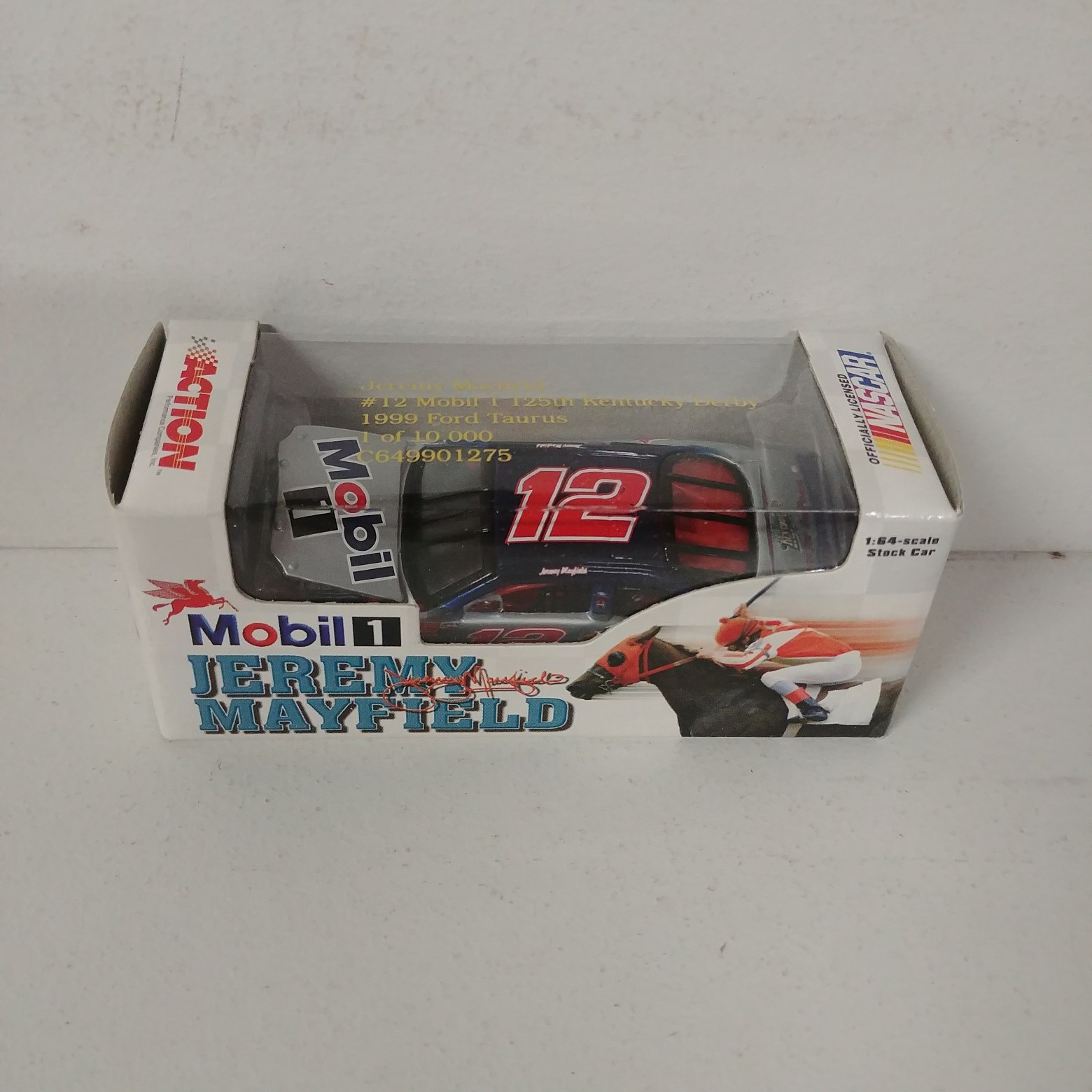 1999 Jeremy Mayfield 1/64th Mobil1  "Kentucky Derby" RCCA hood open Taurus