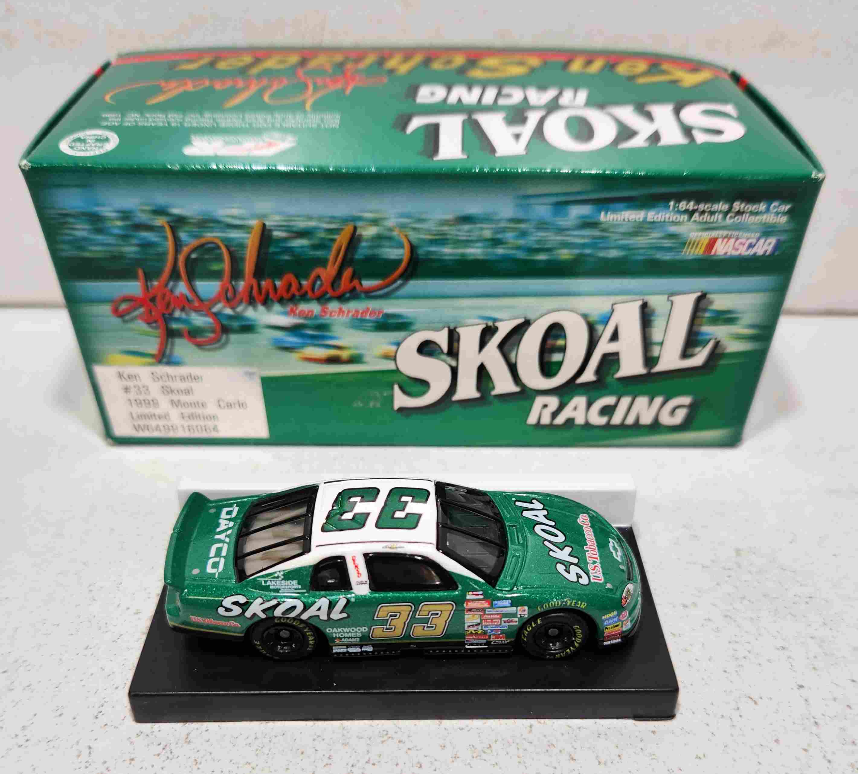 1999 Ken Schrader 1/64th Skoal Racing Monte Carlo