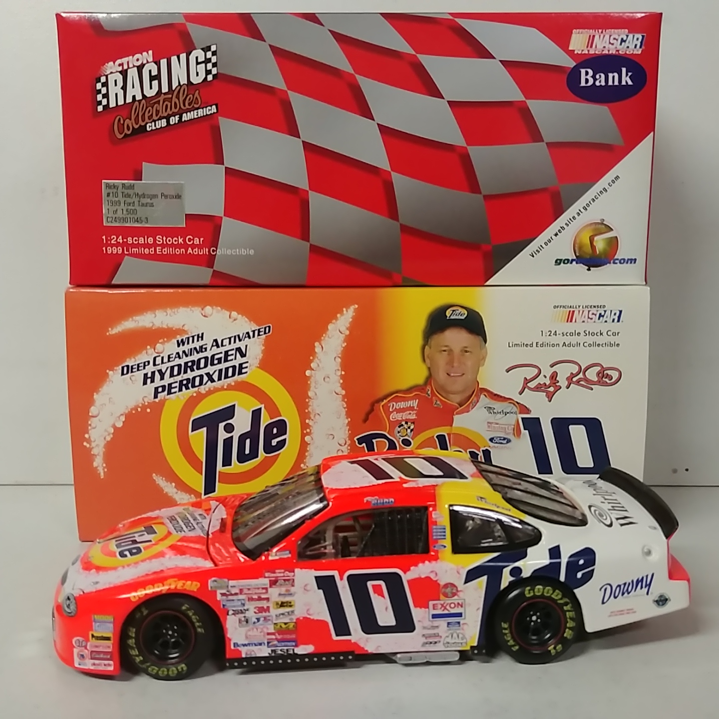 1999 Ricky Rudd 1/24th Tide "Hydrogen Peroxide" c/w bank Taurus