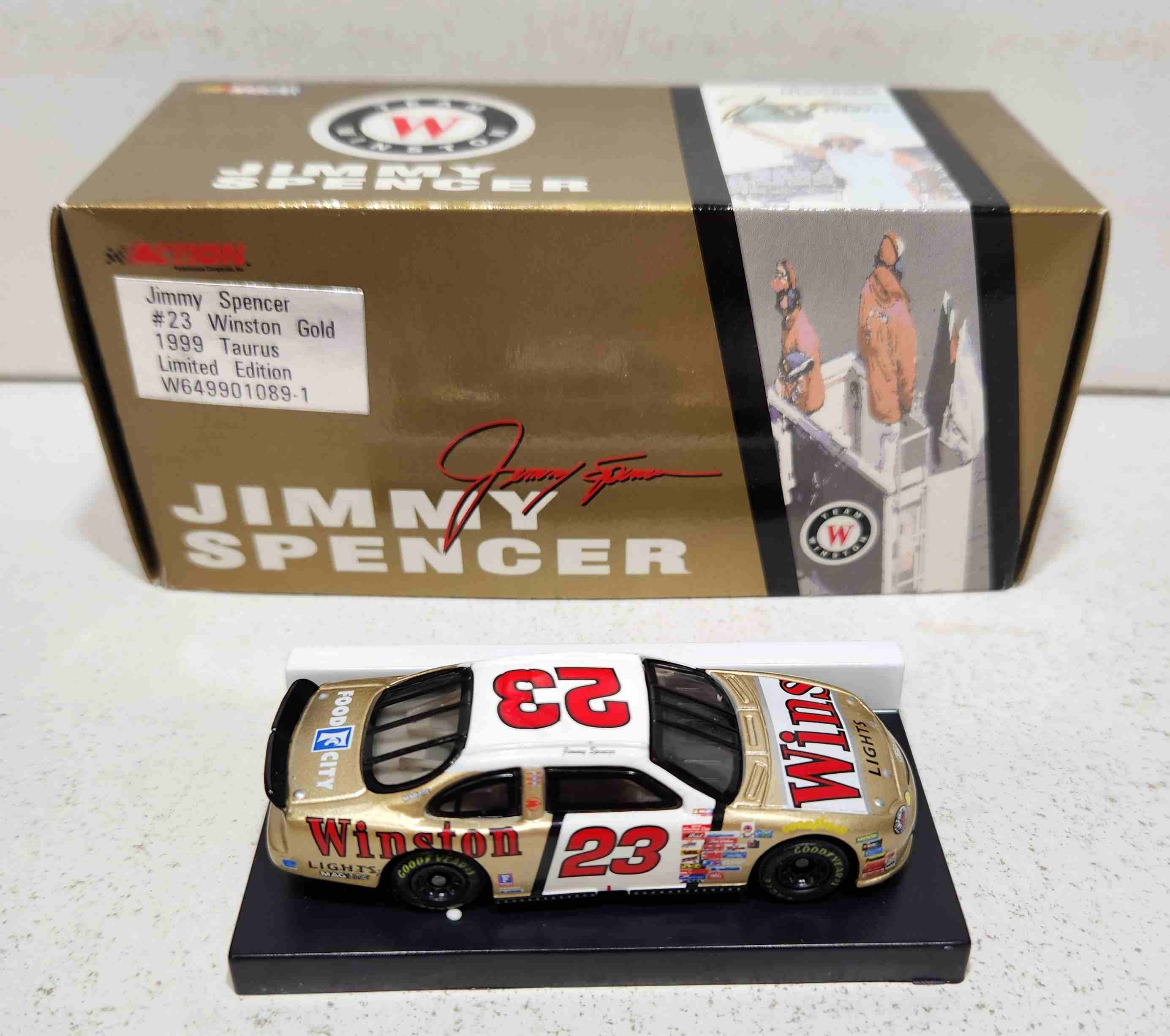 1999 Jimmy Spencer 1/64th Winston "Gold" Taurus