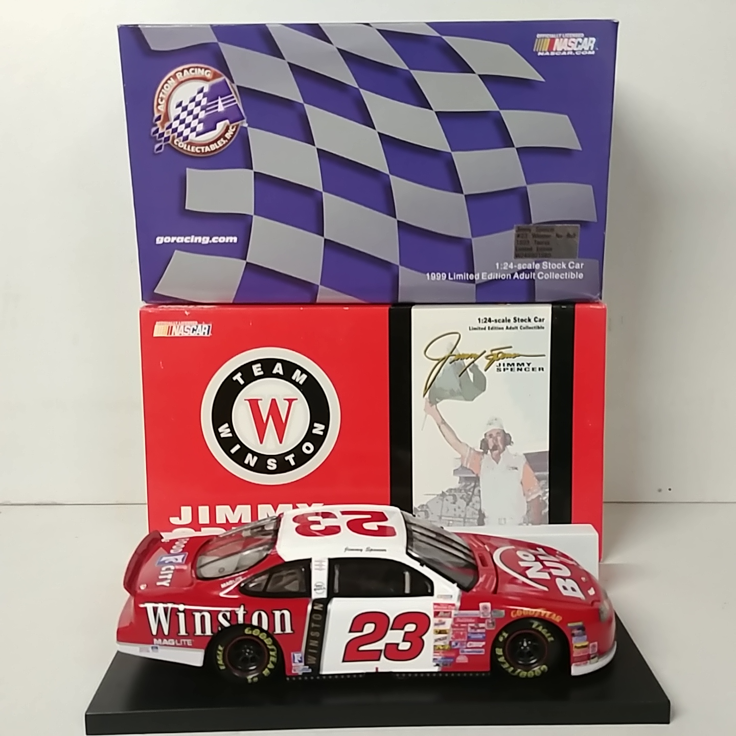 1999 Jimmy Spencer 1/24th Winston "No Bull" c/w car