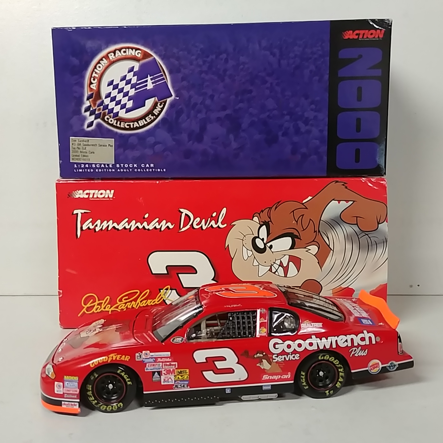 2000 Dale Earnhardt 1/24th GM Goodwrench "TAZ/No Bull" c/w Monte Carlo