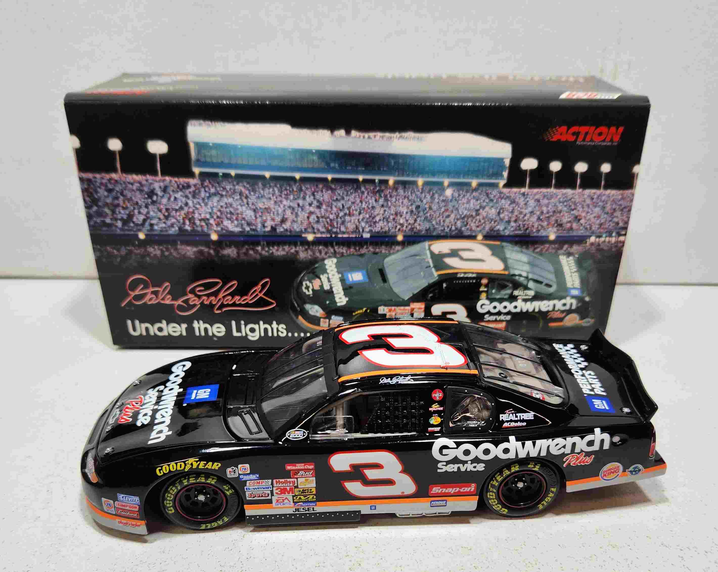 2000 Dale Earnhardt 1/24th GM Goodwrench "Under the Lights" RCCA c/w/b Monte Carlo