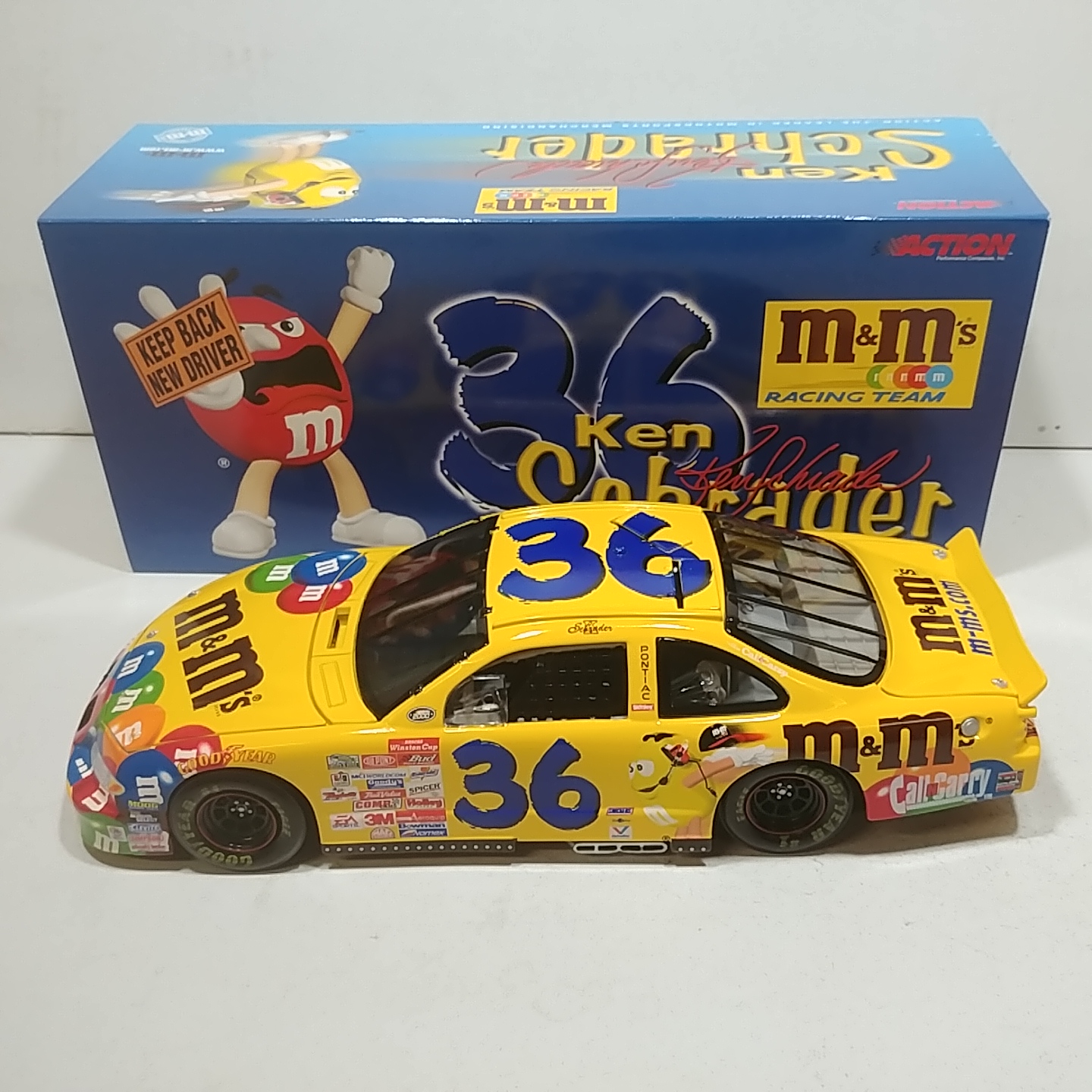 2000 Ken Schrader 1/18th M & M's "Keep Back, New Driver" ARC Grand Prix