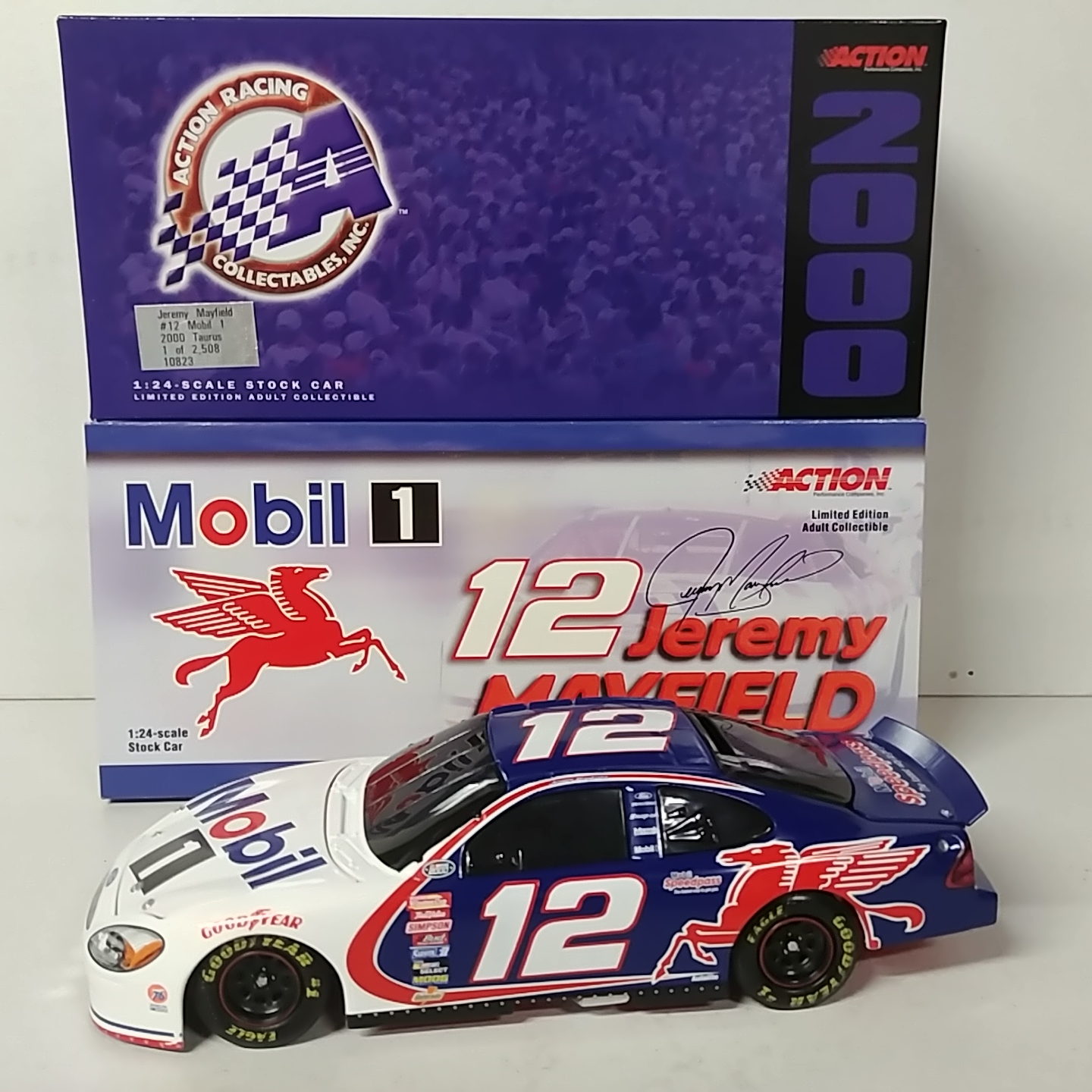 2000 Jeremy Mayfield 1/24th Mobil 1 b/w bank Taurus