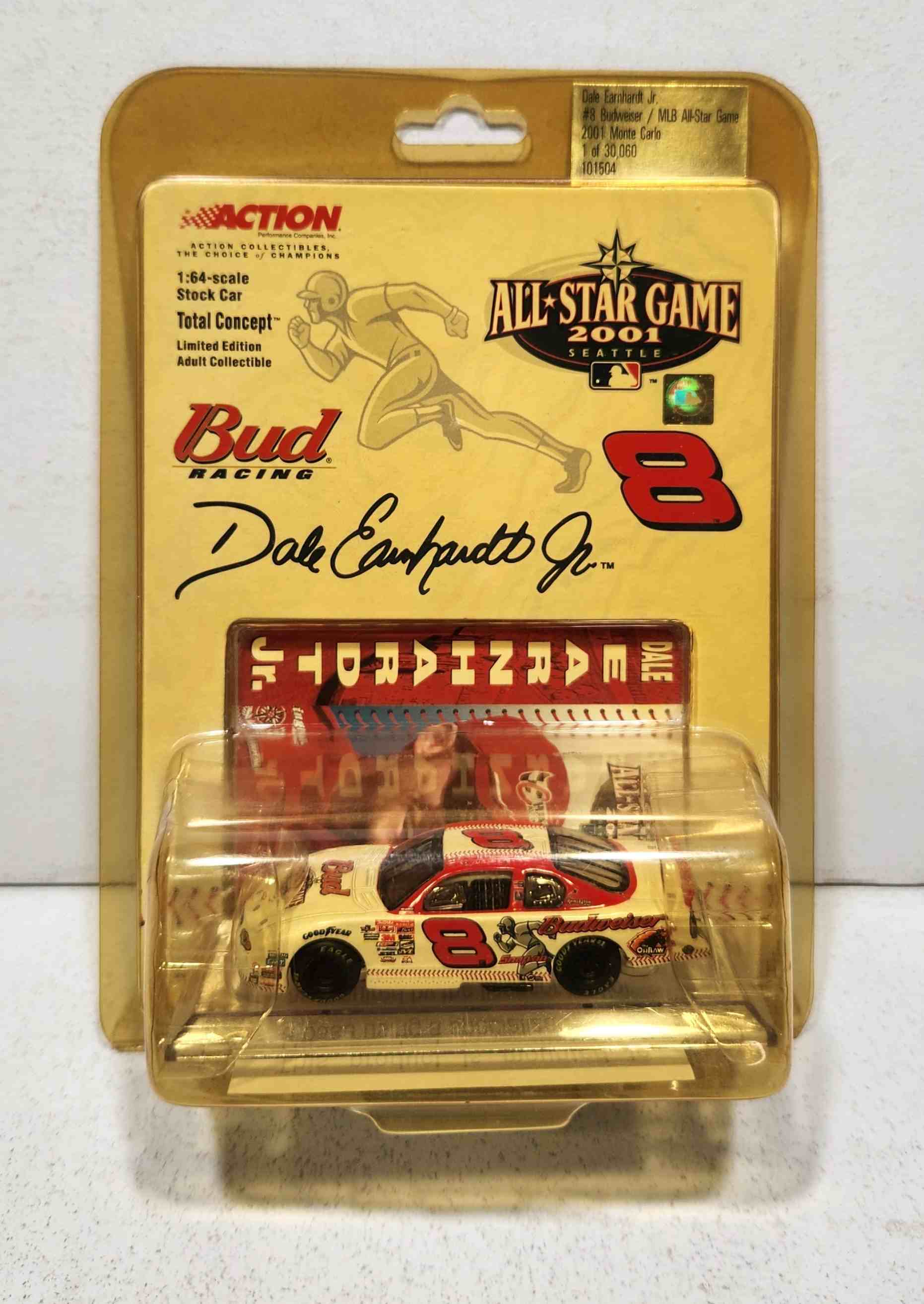 2001 Dale Earnhardt Jr 1/64th Budweiser "MLB All-Star Game" Total Concept car