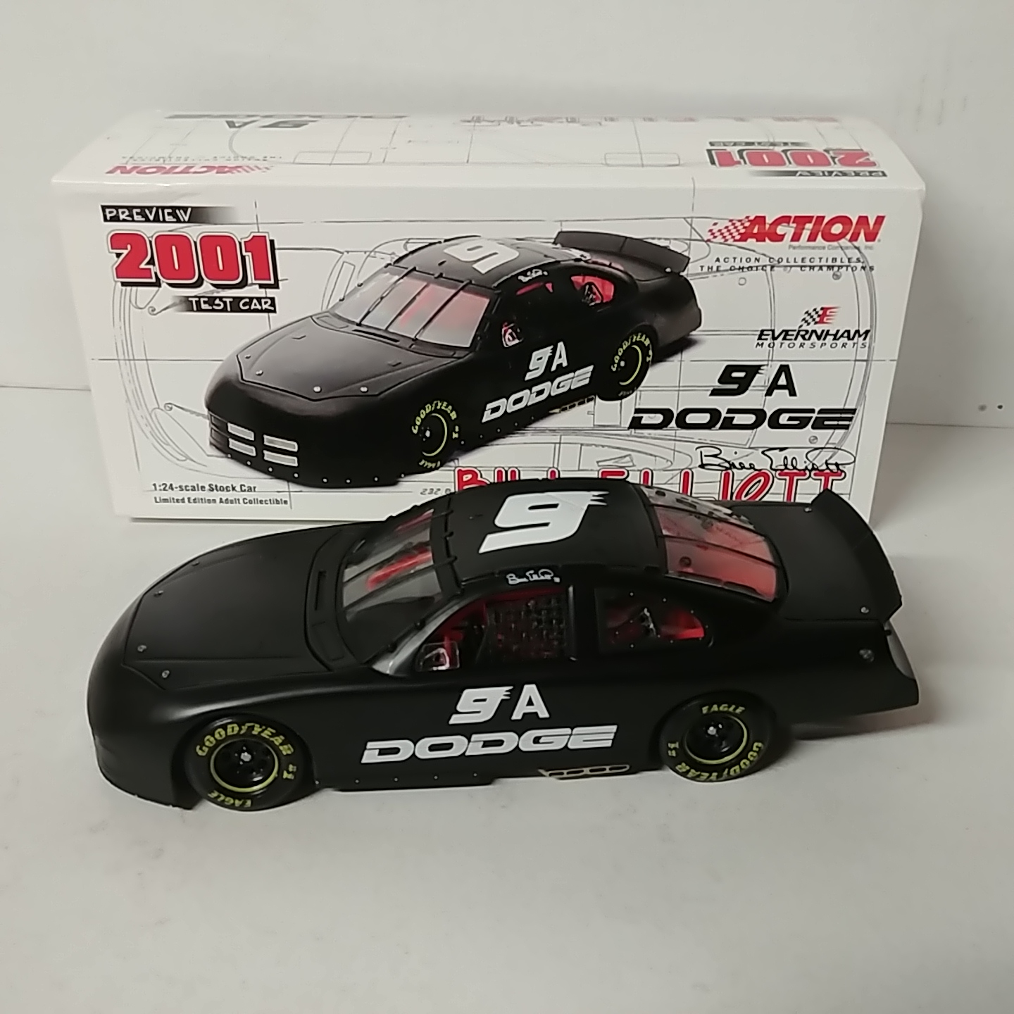 2001 Bill Elliott 1/24th Dodge Test Car c/w Dodge