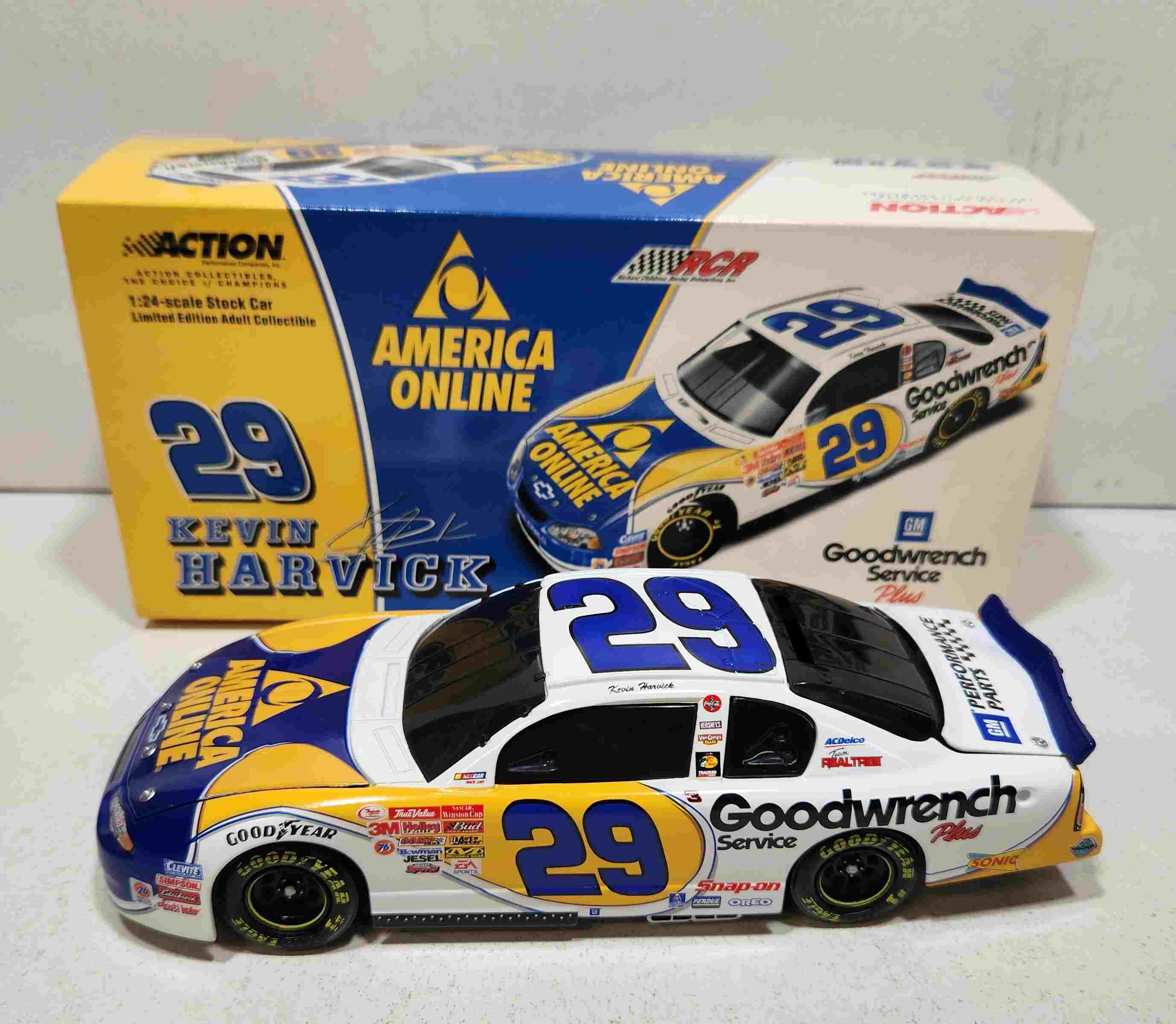 2001 Kevin Harvick1/24th Goodwrench "AOL" b/w/b Monte Carlo