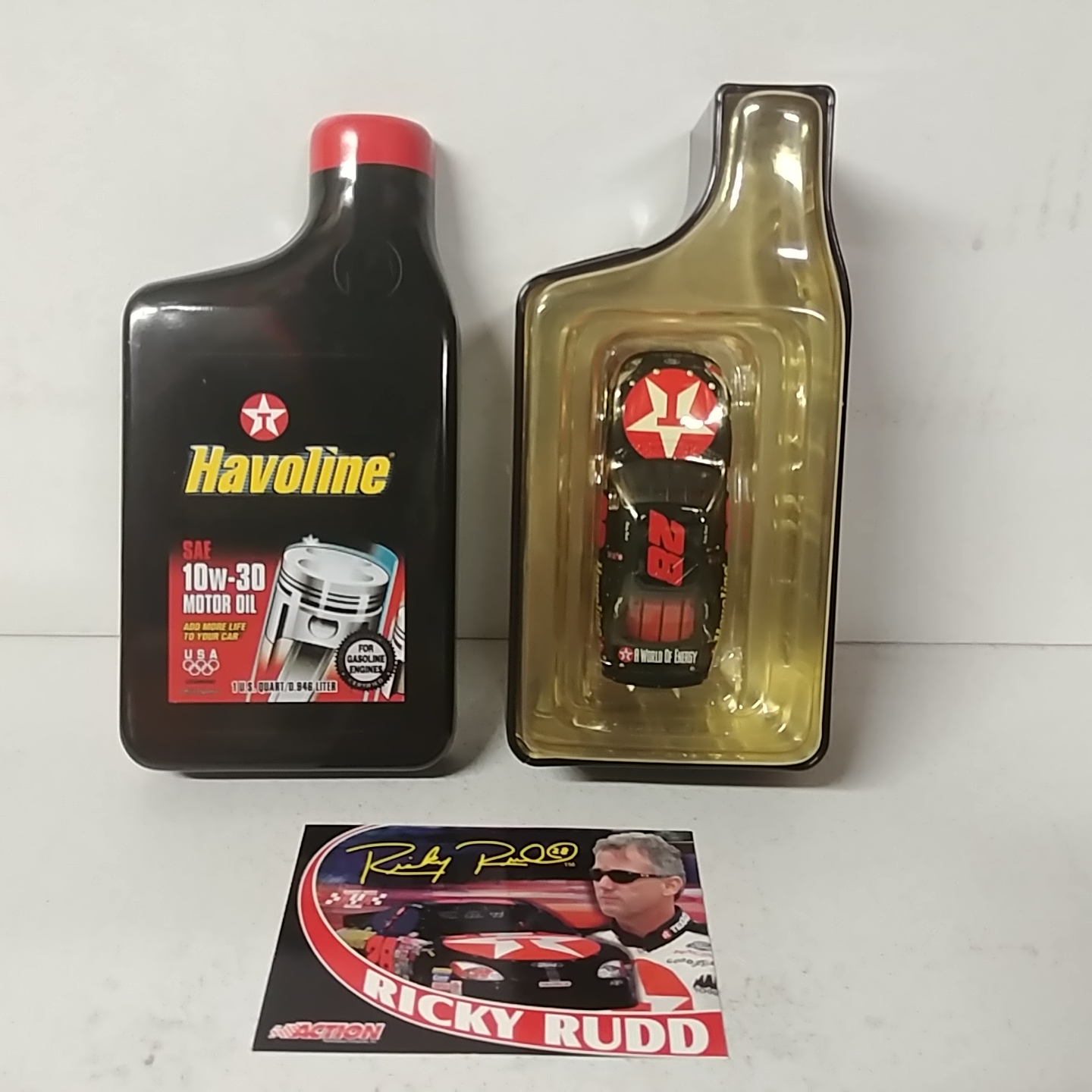 2001 Ricky Rudd 1/64th Texaco Taurus in oil bottle