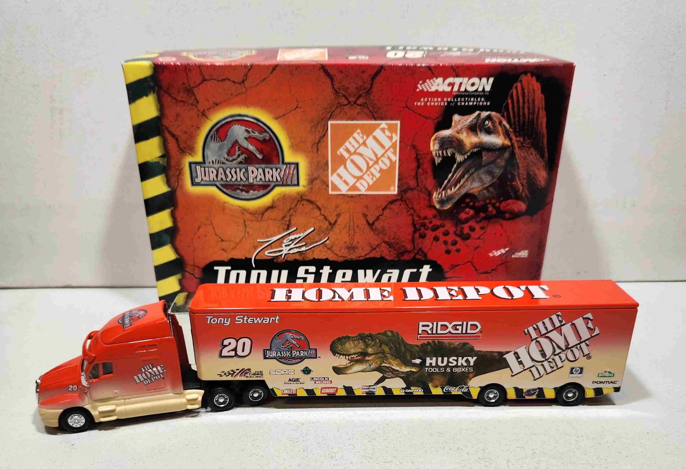 2001 Tony Stewart 1/64th Home Depot "Jurassic Park III" Transporter