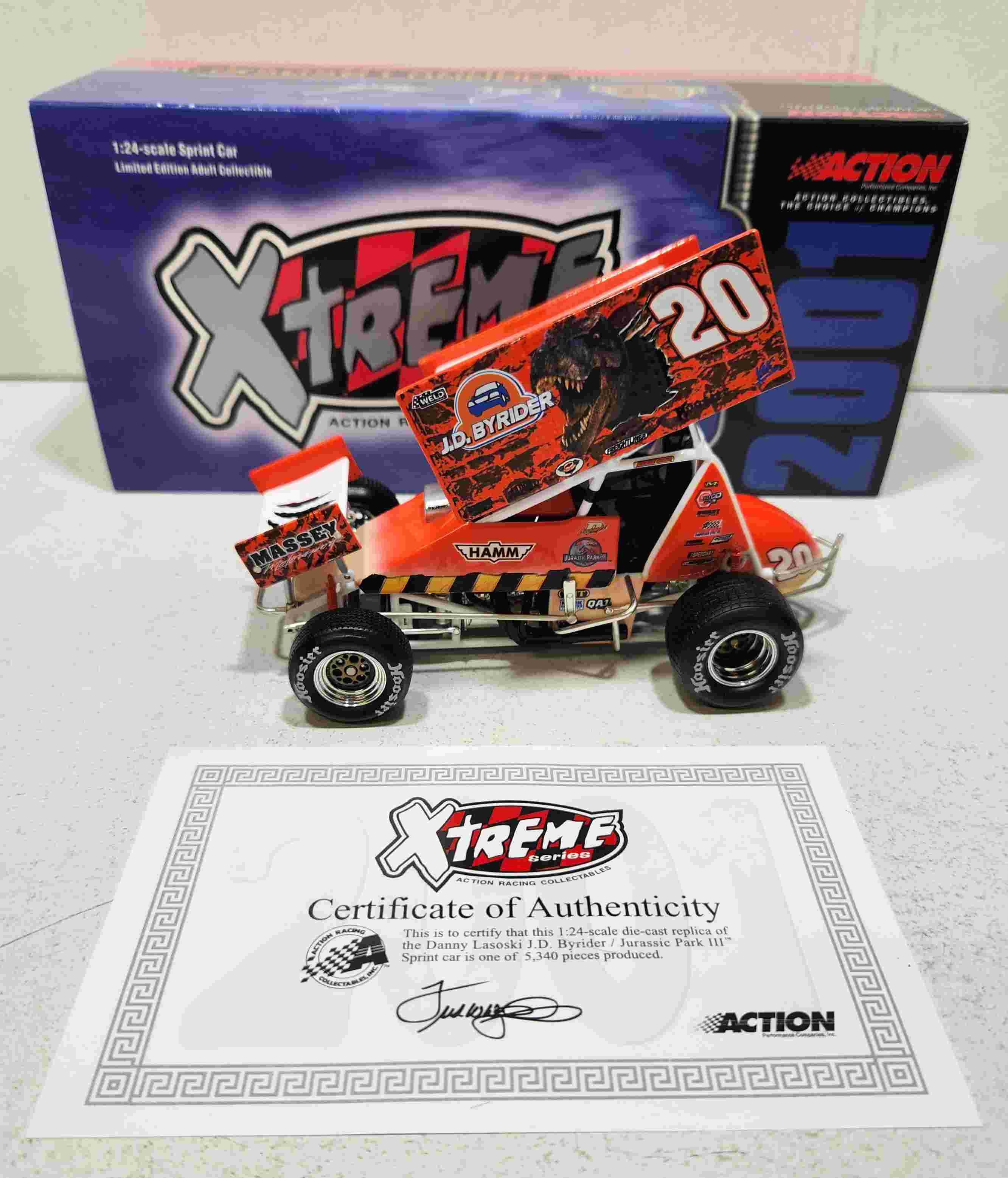 2001 Danny Lasoski 1/24th JD ByRider "Jurassic Park" sprint car