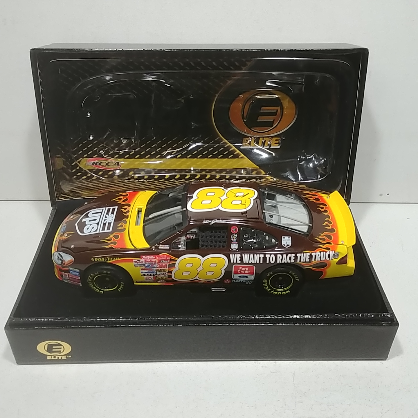 2001 Dale Jarrett 1/24th UPS "We Want To Race The Truck" Elite Taurus