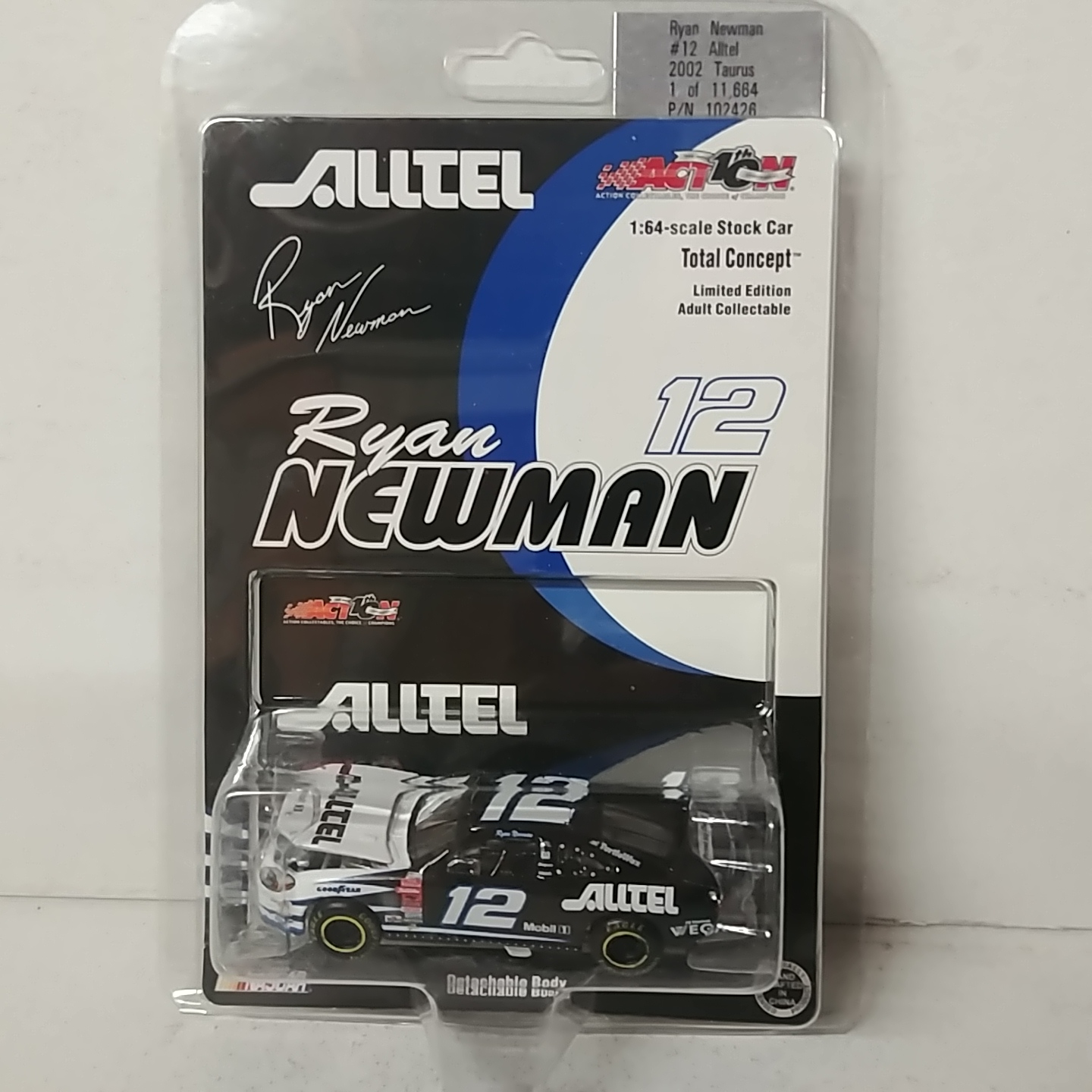 2002 Ryan Newman 1/64th ALLTEL Total Concept hood open ARC Taurus