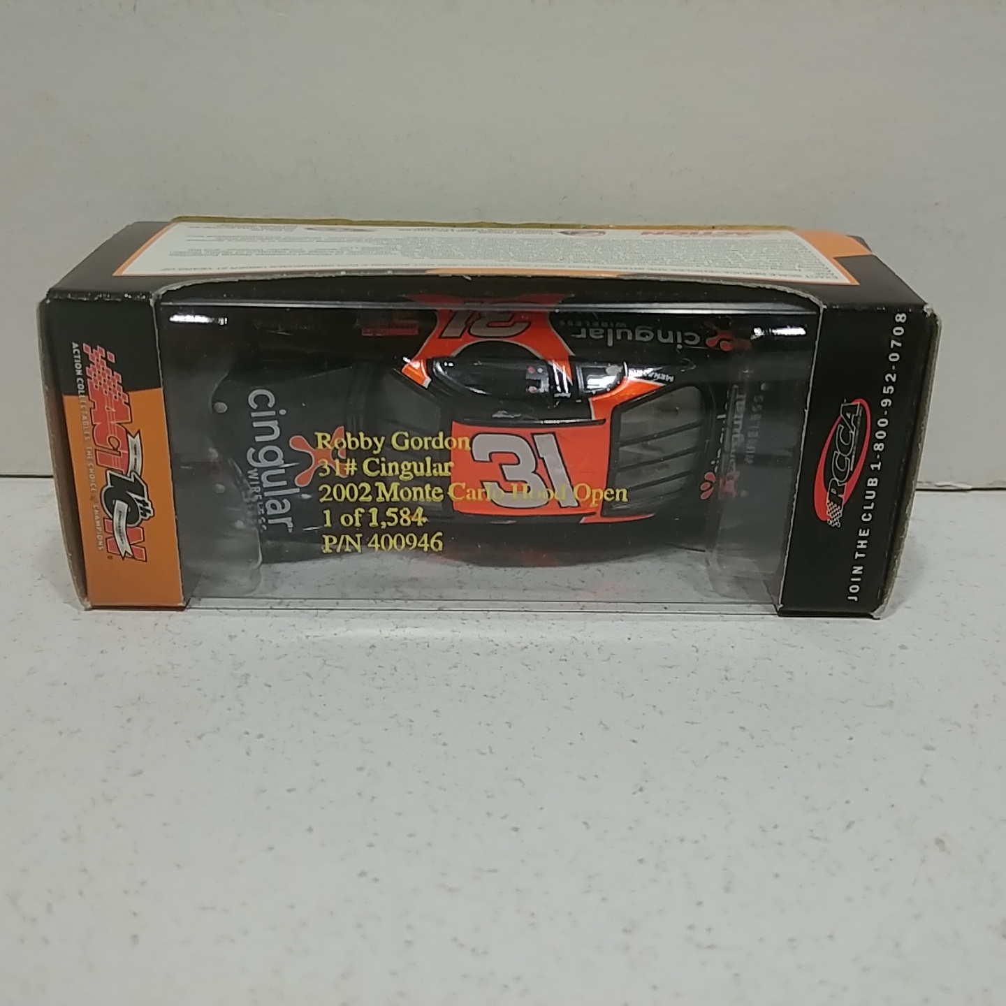 ..2002 Robby Gordon 1/64th Cingular RCCA hood open Monte Carlo