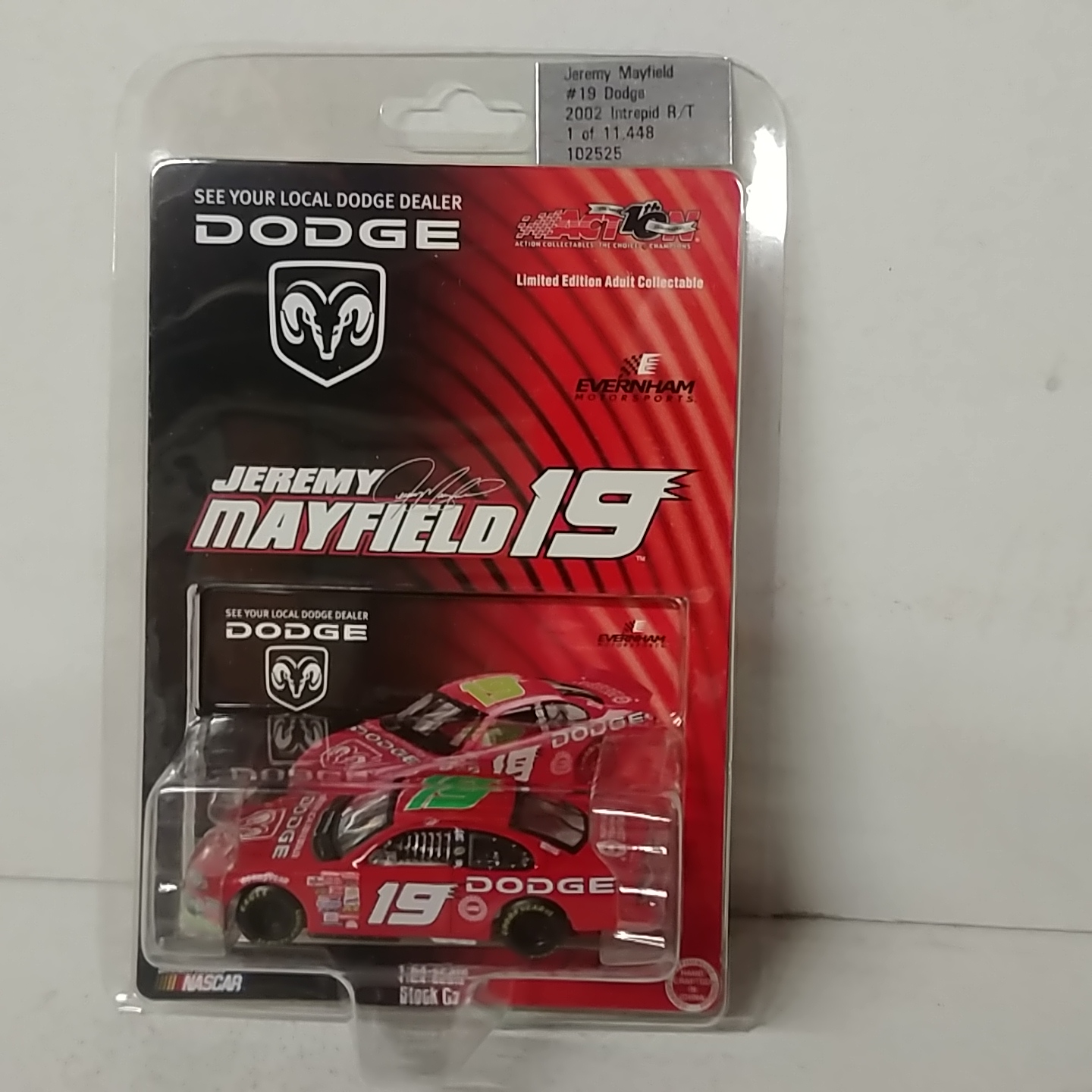 2002 Jeremy Mayfield 1/64th Dodge Dealers ARC Intrepid R/T