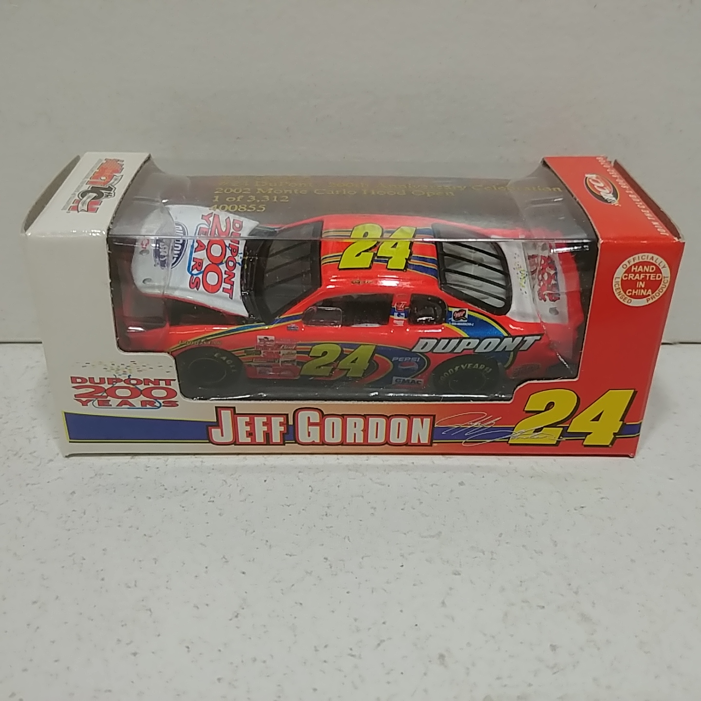 2002 Jeff Gordon 1/64th Dupont "200th Anniversary" RCCA hood open Monte Carlo