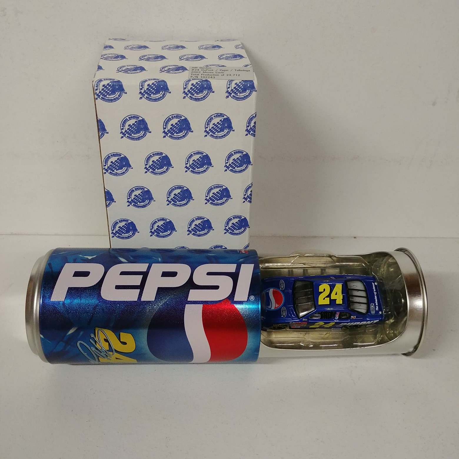 2002 Jeff Gordon 1/64th Pepsi "Talladega" car in can