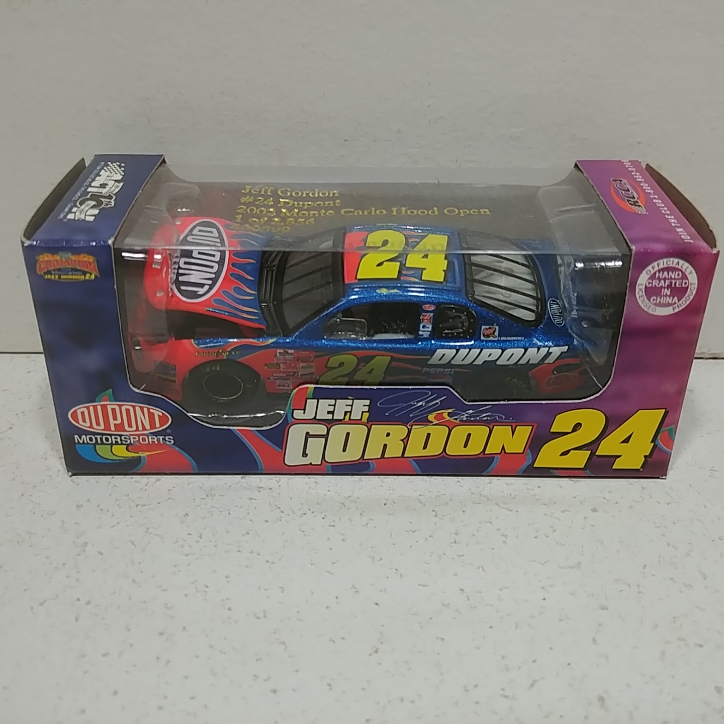 2002 Jeff Gordon 1/64th Dupont RCCA hood open Monte Carlo