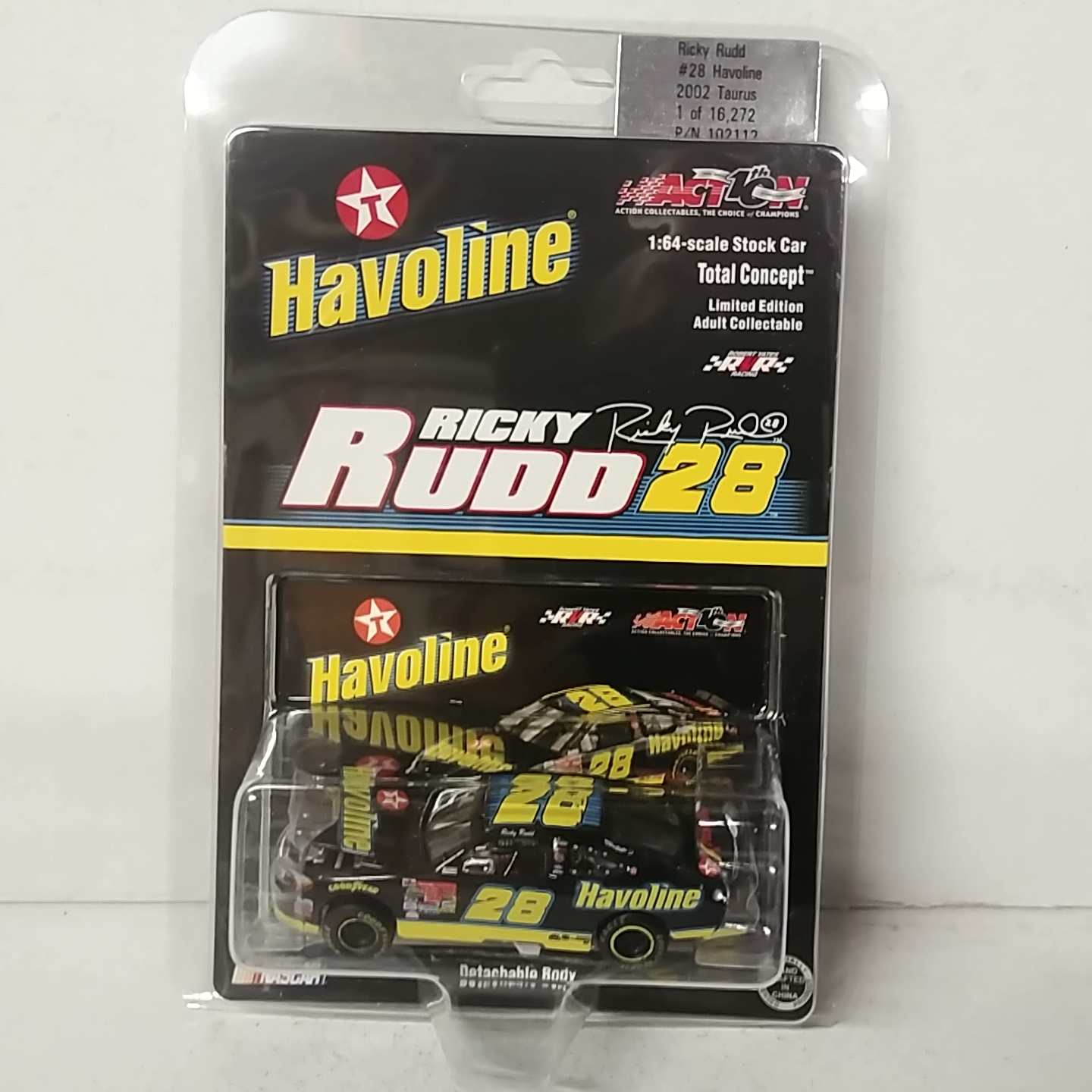 2002 Ricky Rudd 1/64th Havoline Total Concept hood open Taurus