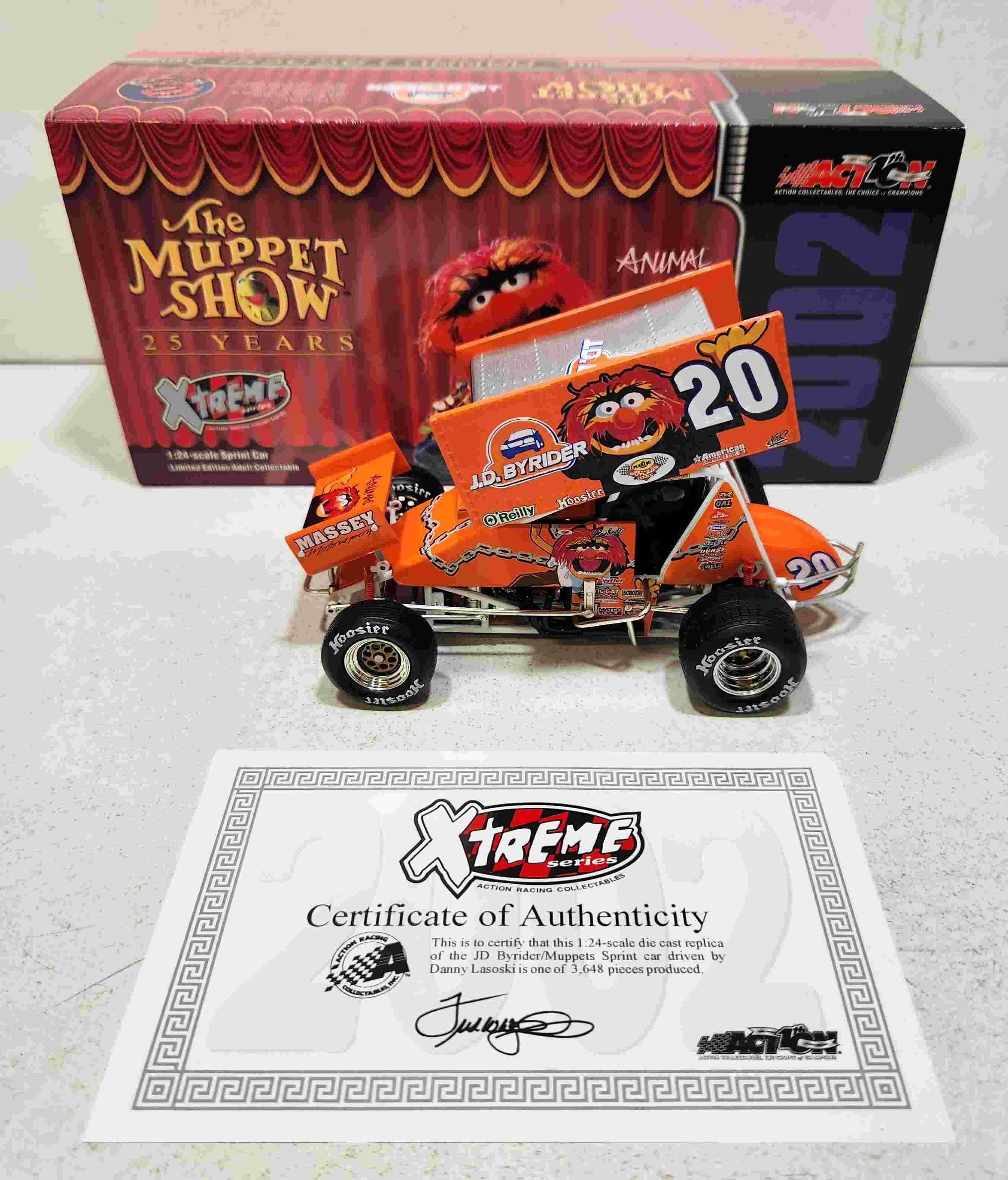 2002 Danny Lasoski 1/24th JD Byrider "Muppets 25th Anniversary" sprint car