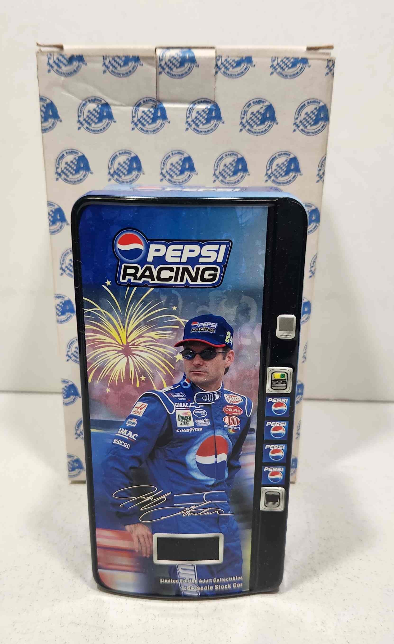 2002 Jeff Gordon 1/64th Pepsi "Daytona" Monte Carlo in vending machine tin