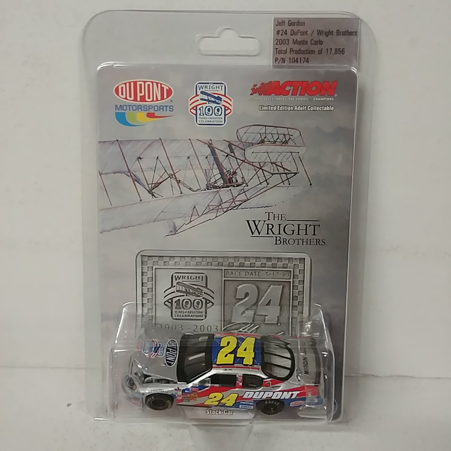 2003 Jeff Gordon 1/64th Dupont  "Wright Brothers" ARC hood open Monte Carlo