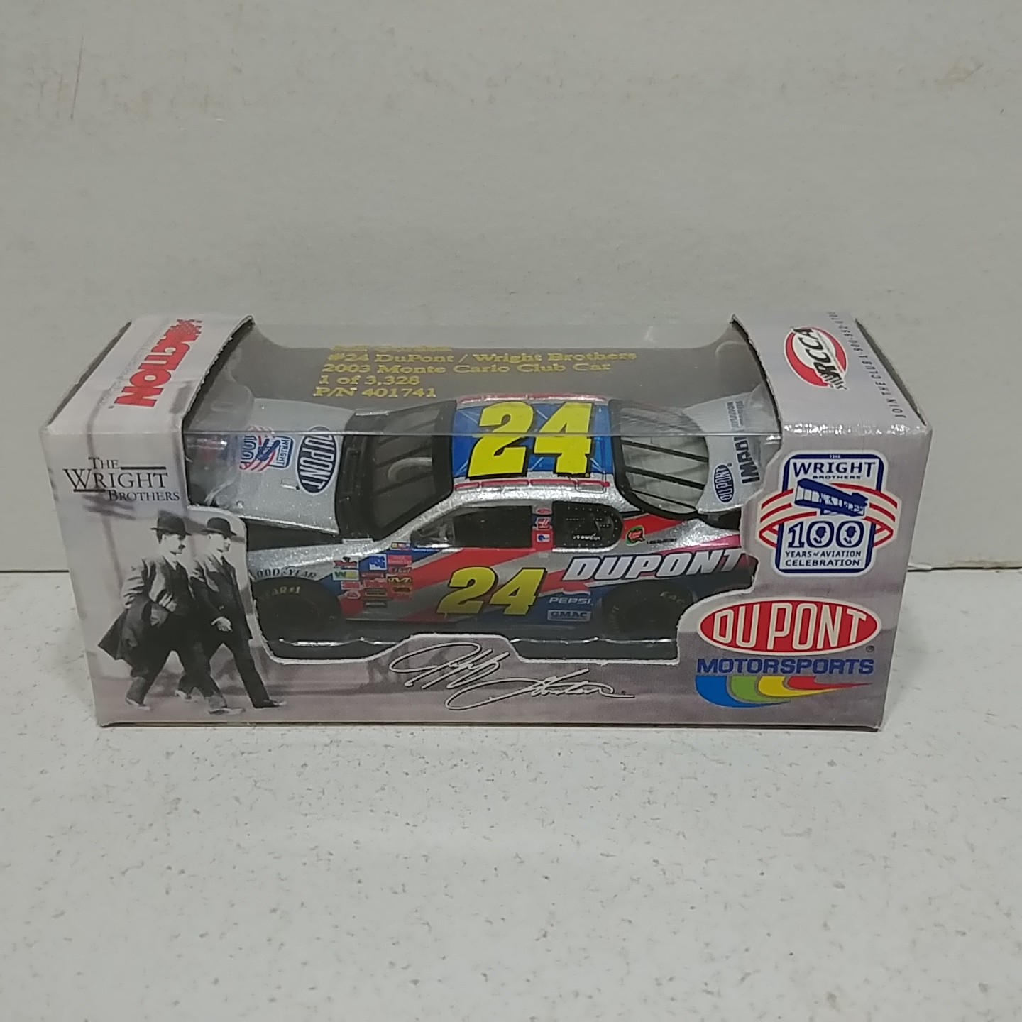 2003 Jeff Gordon 1/64th Dupont "Wright Brothers" RCCA hood open Monte Carlo